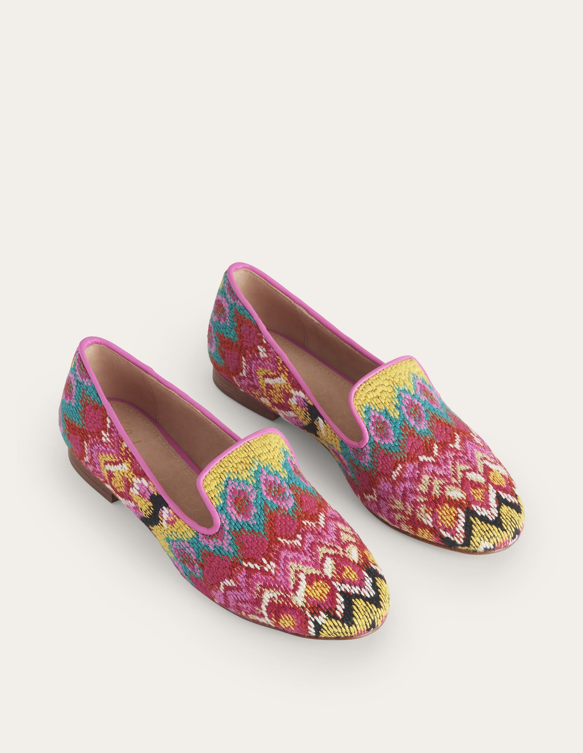 Tapestry Embroidered Loafers-Multi, Textured Ikat - Image 2