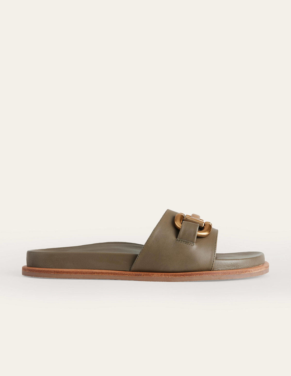 Iris Snaffle Slider Sandals-Deep Olive - Image 2