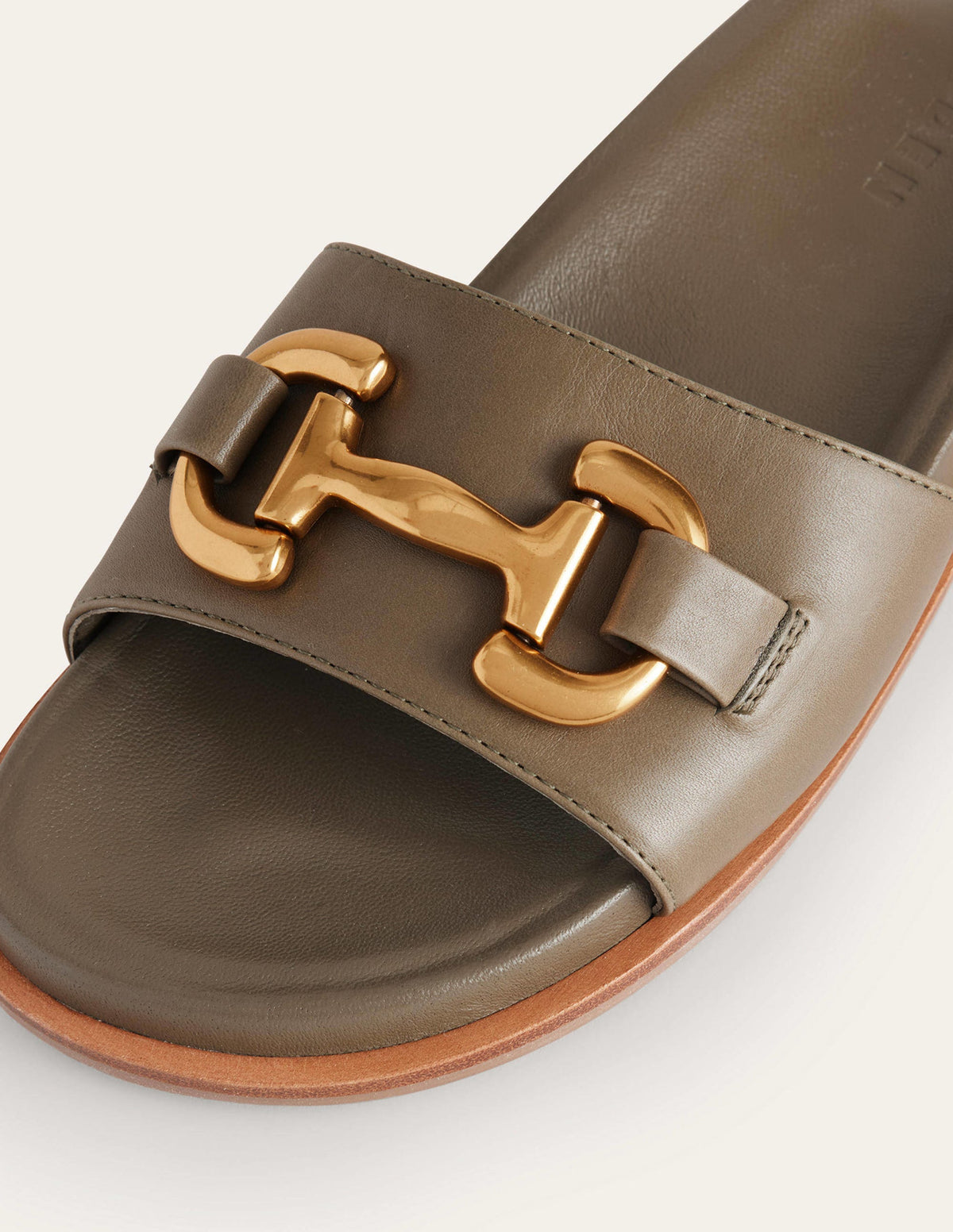 Iris Snaffle Slider Sandals-Deep Olive - Image 4