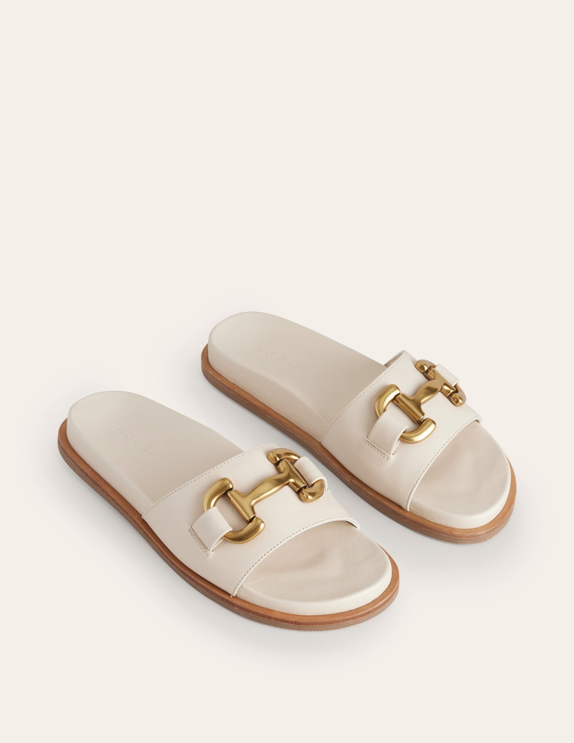 Iris Snaffle Slider Sandals-Ecru-3