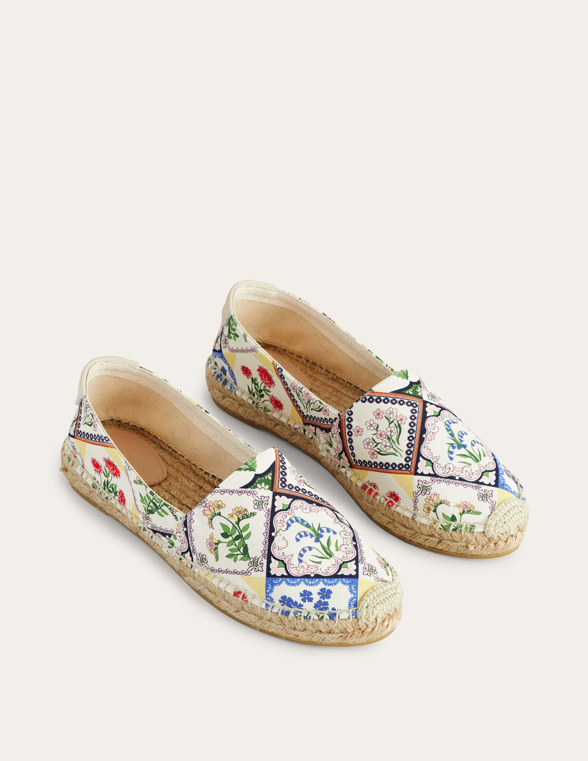 Classic Flat Espadrilles-Ivory, Wild Bluebell - Image 2