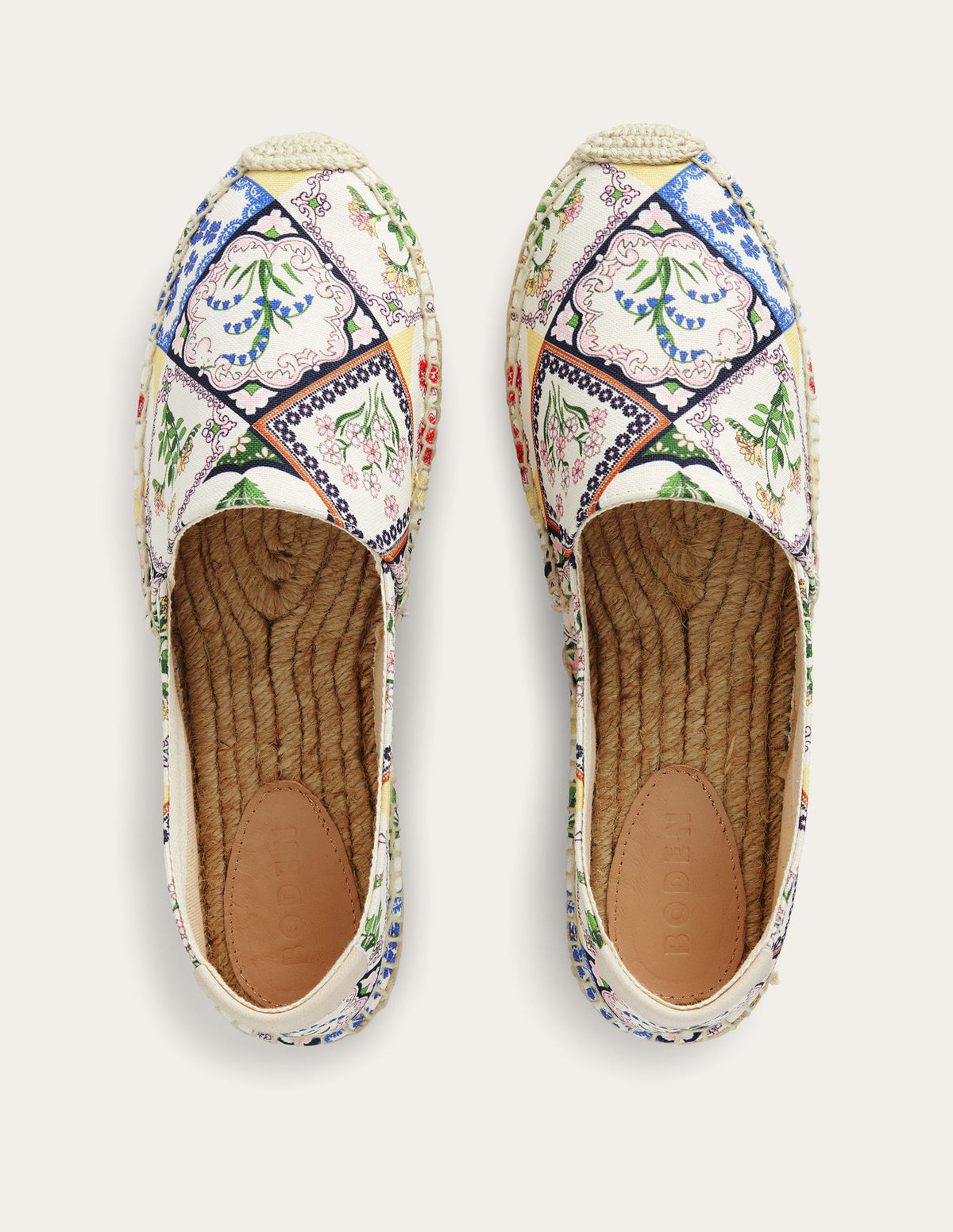 Classic Flat Espadrilles-Ivory, Wild Bluebell - Image 4