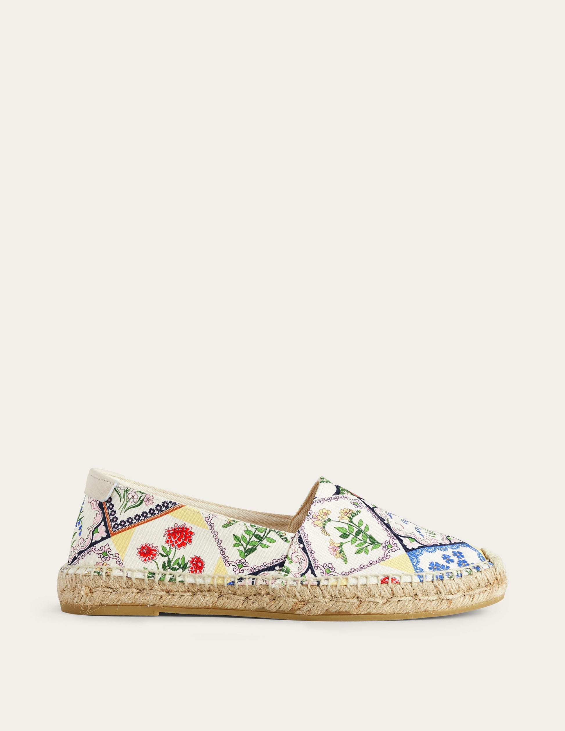 Classic Flat Espadrilles-Ivory, Wild Bluebell-1