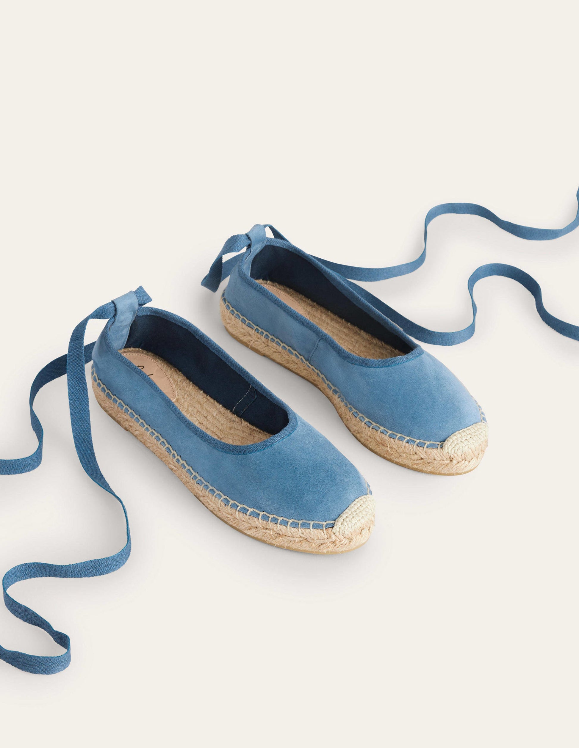 Ankle Tie Espadrilles-Corporal Blue-3