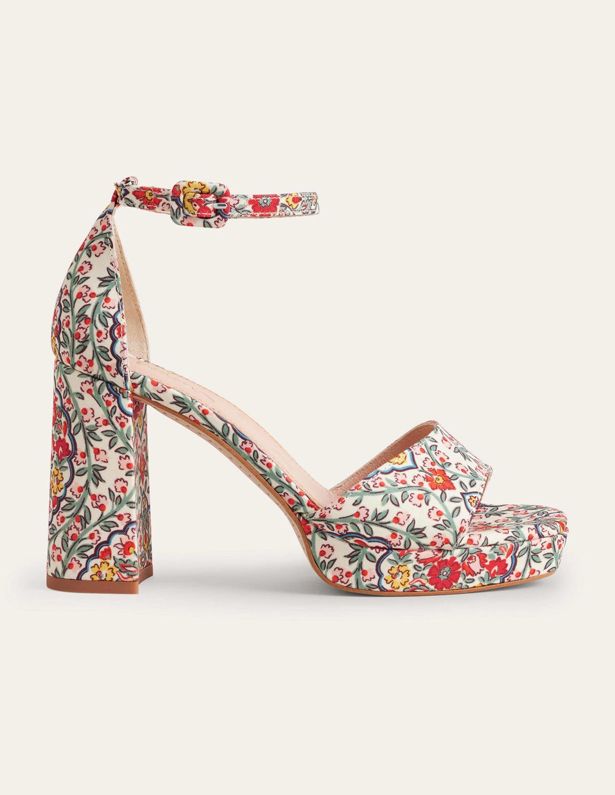 Heeled Platform Sandals-Multi, Vine Terrace - Image 2