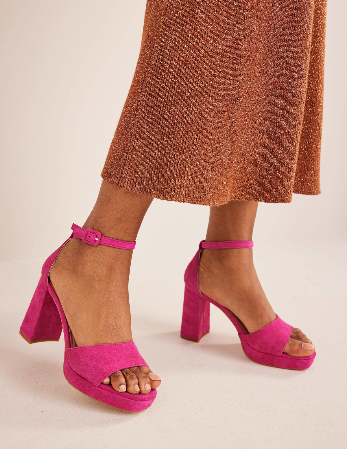 Heeled Platform Sandals-Festival Pink-1