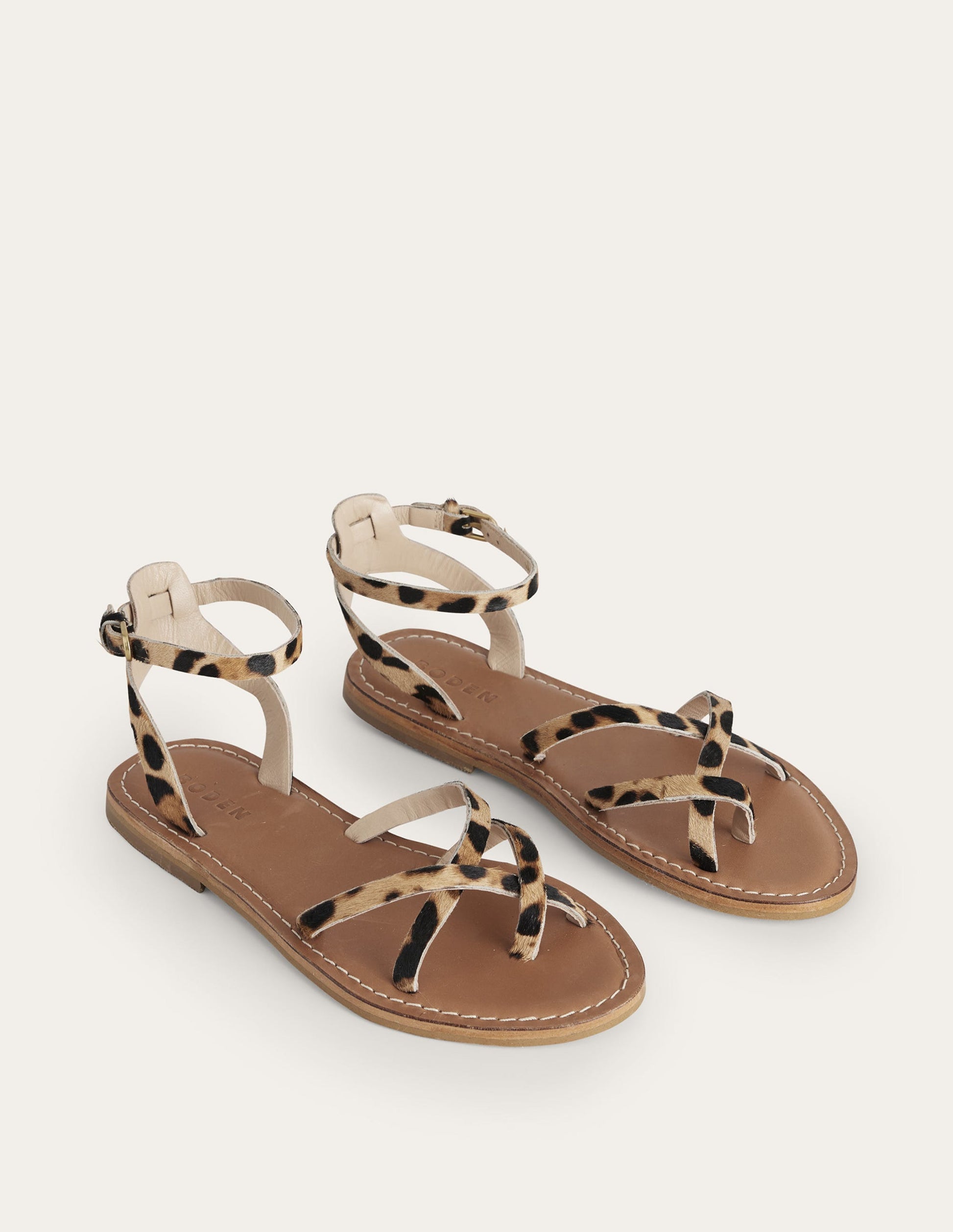 Easy Flat Sandals-Classic Leopard Pony Hair-3