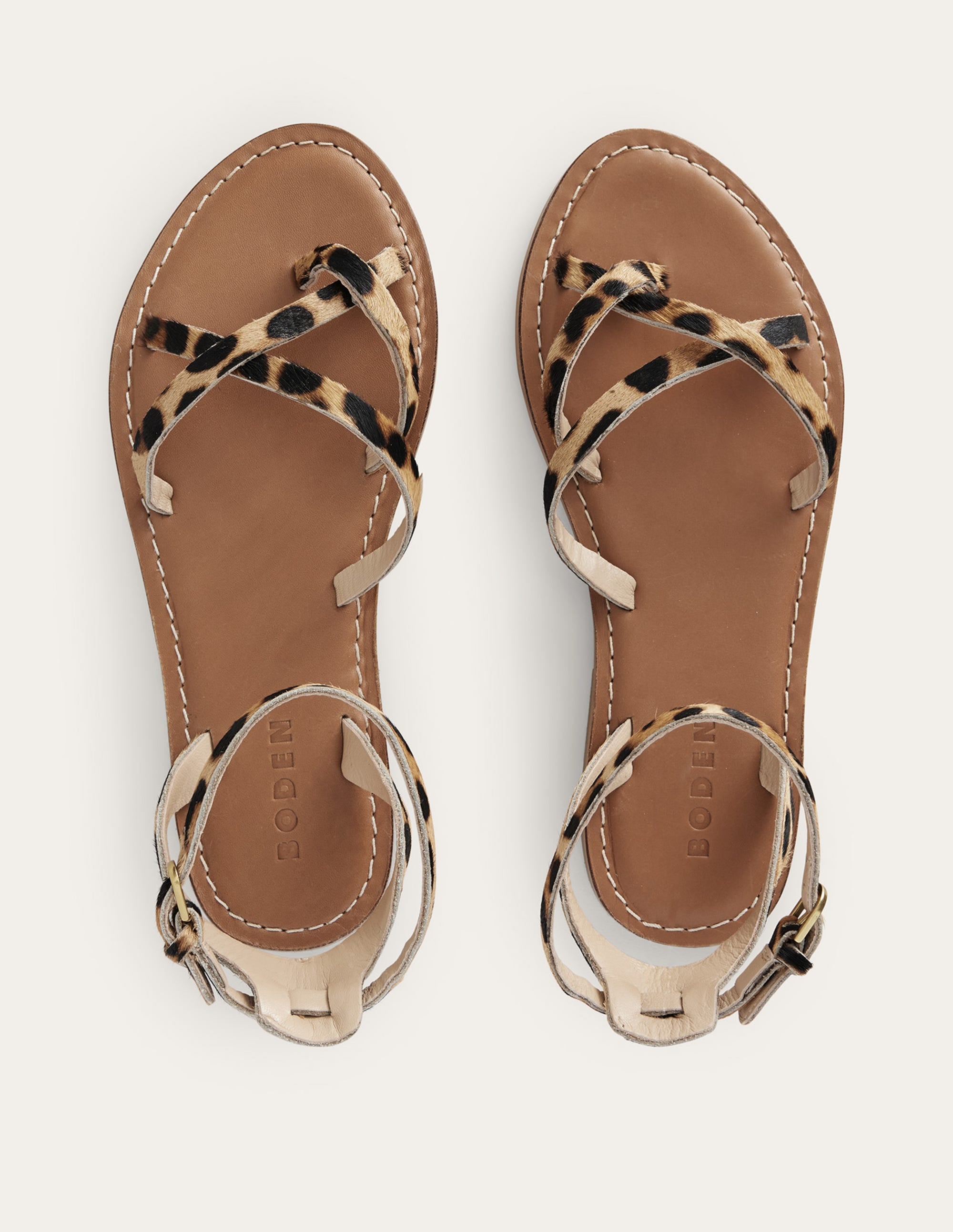Easy Flat Sandals-Classic Leopard Pony Hair - Image 5