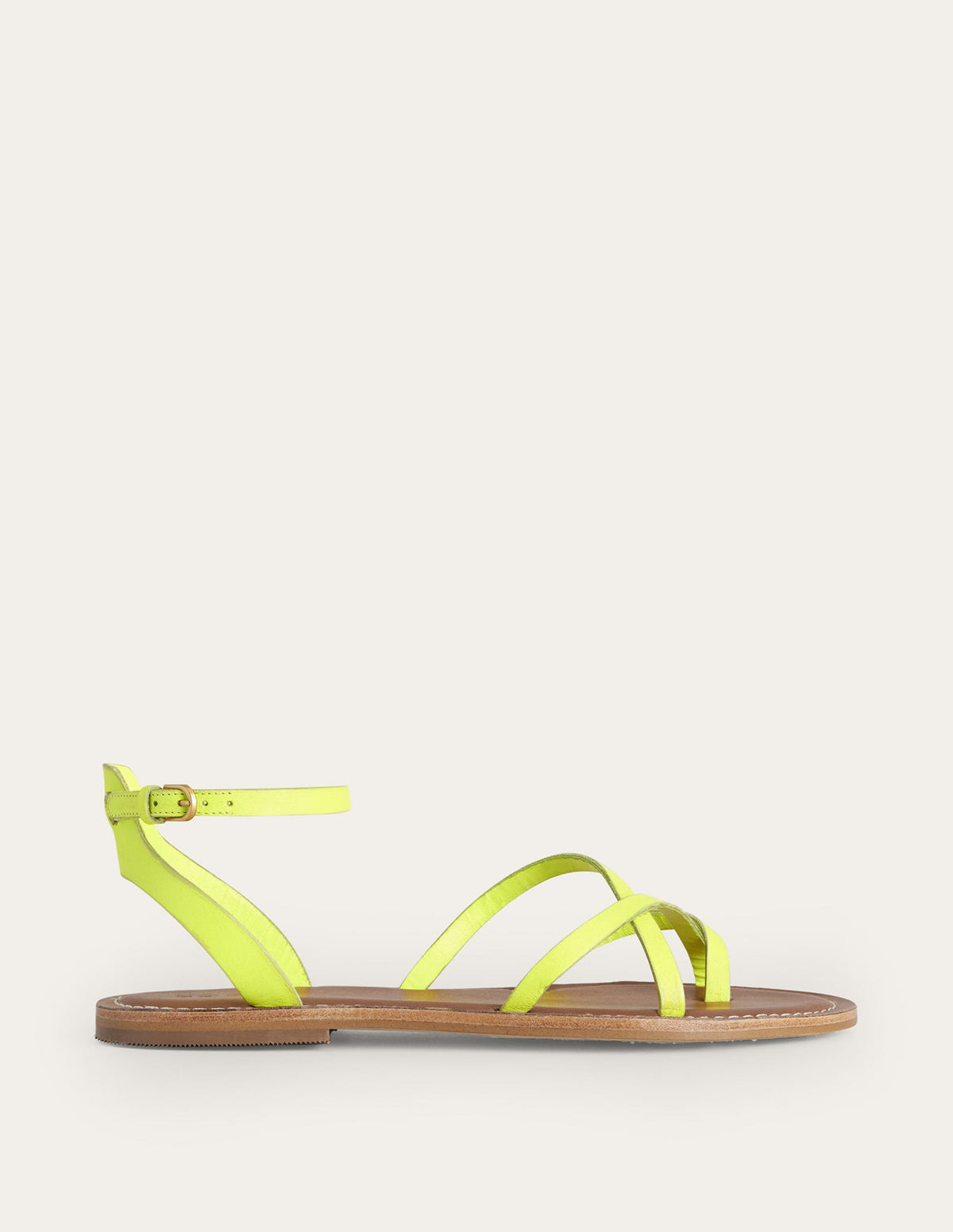 Easy Flat Sandals-Citrus Box Leather-2