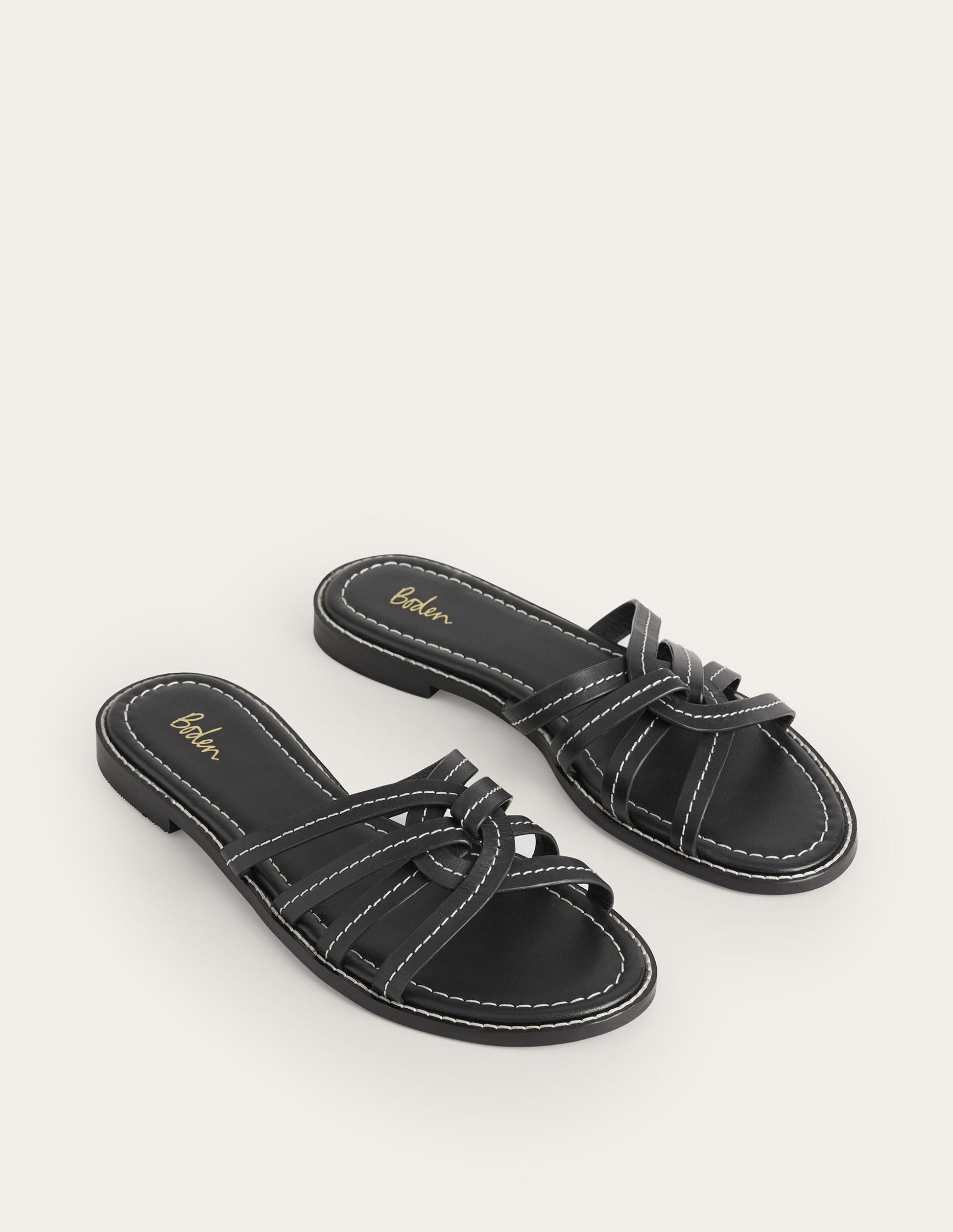 Multi Strap Sliders-Black-3