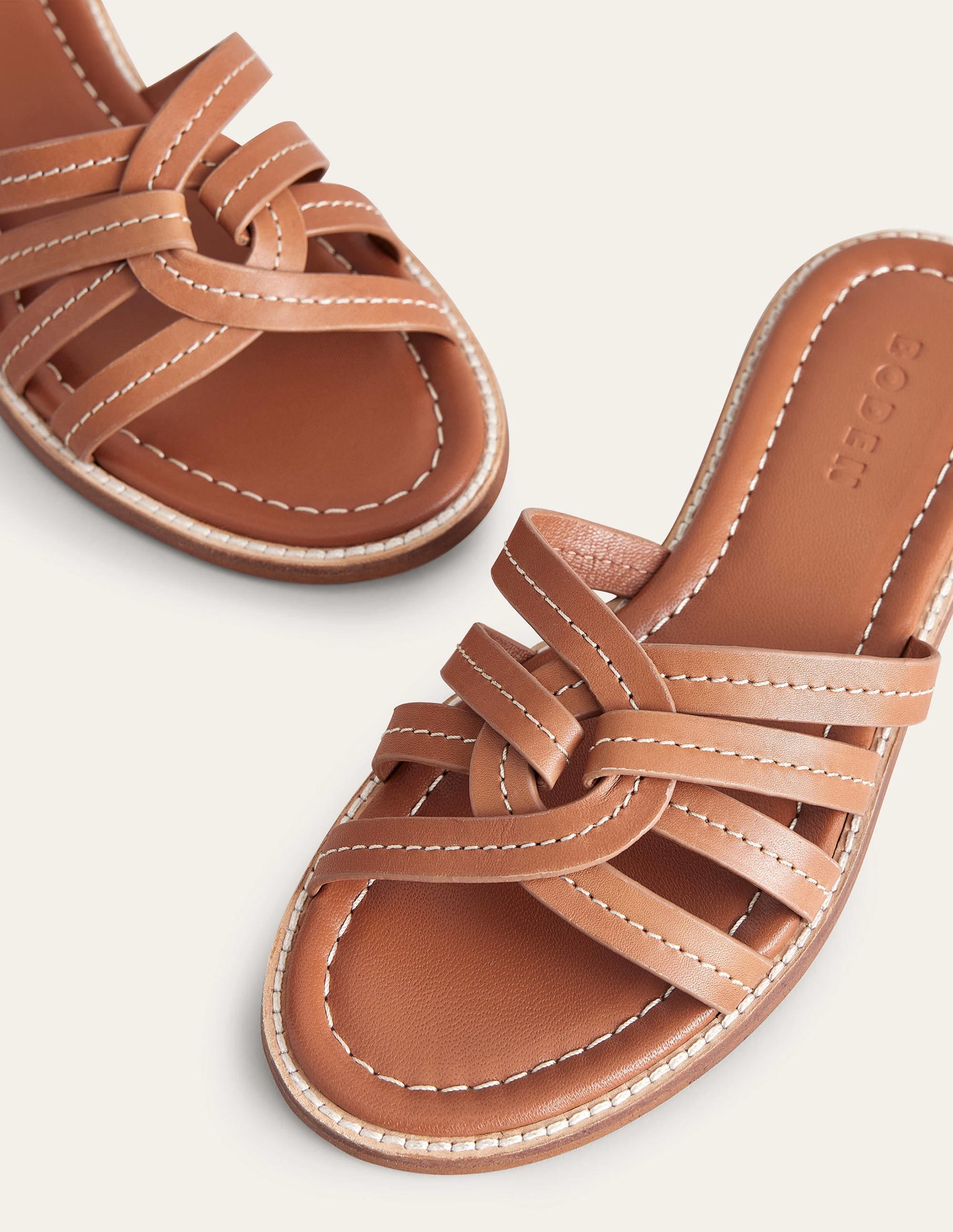 Multi Strap Sliders-Tan - Image 3