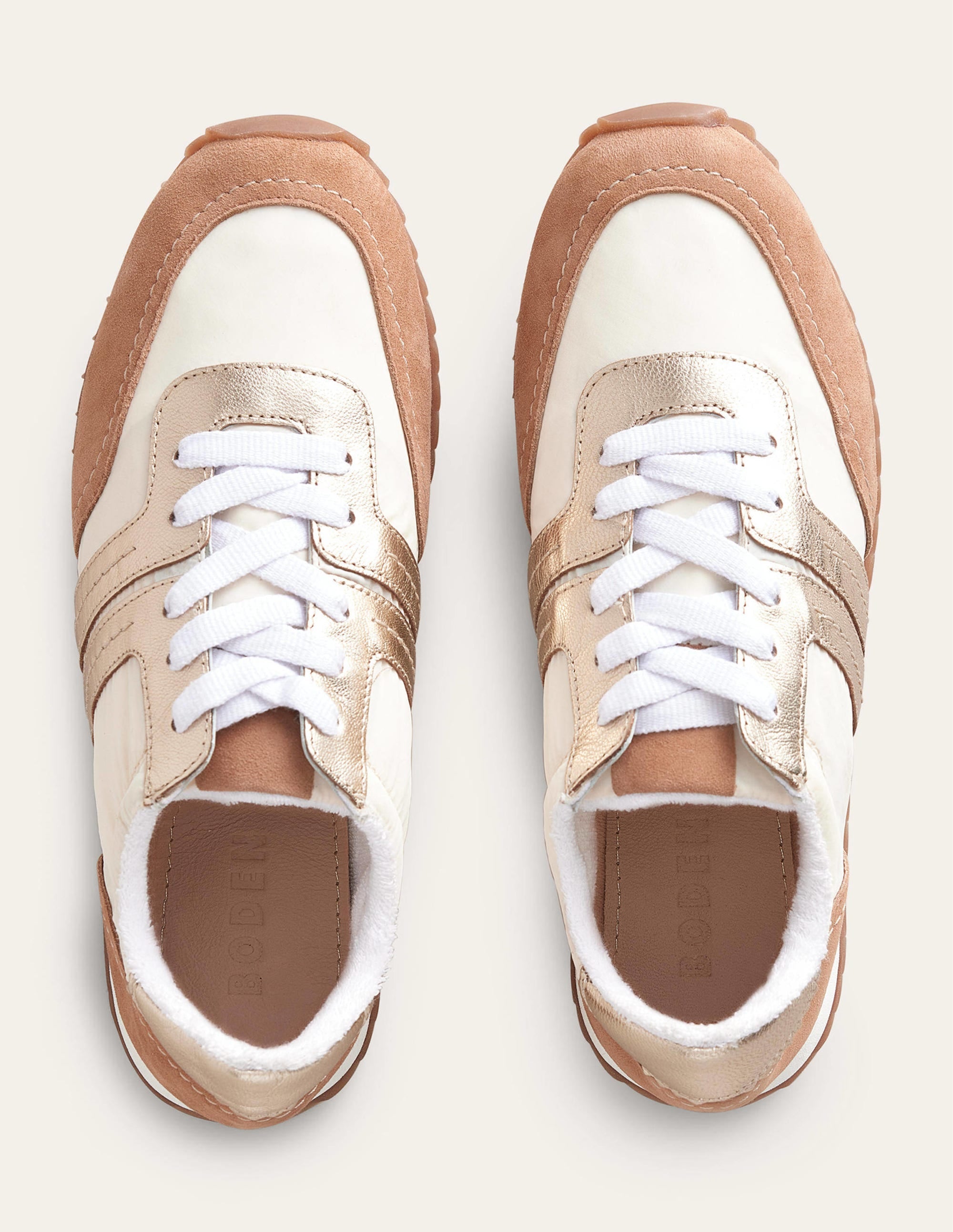 Runner Sneakers-Maple Sugar, Gold, - Image 5