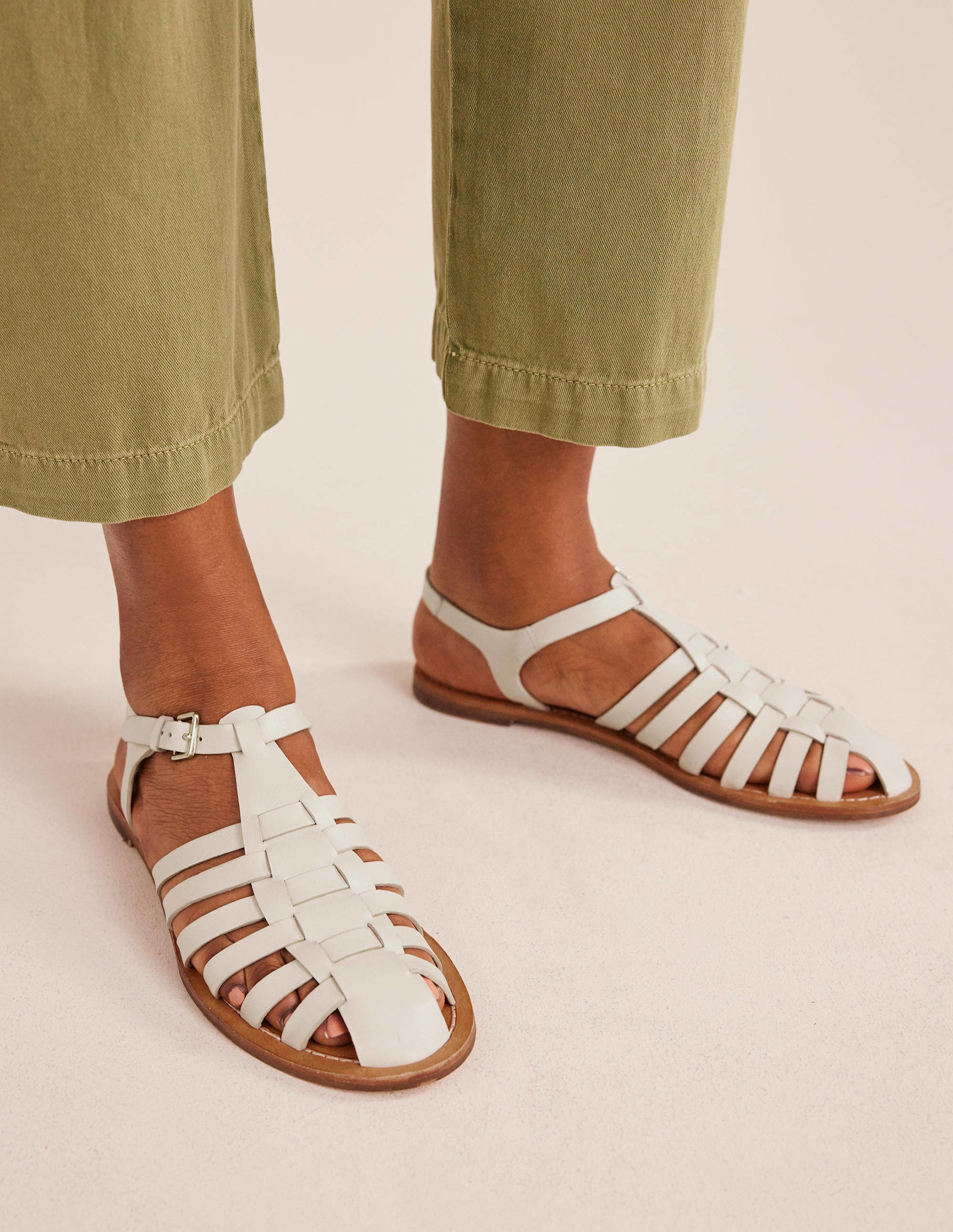 Traditional Fisherman Sandals-Ecru - Image 1
