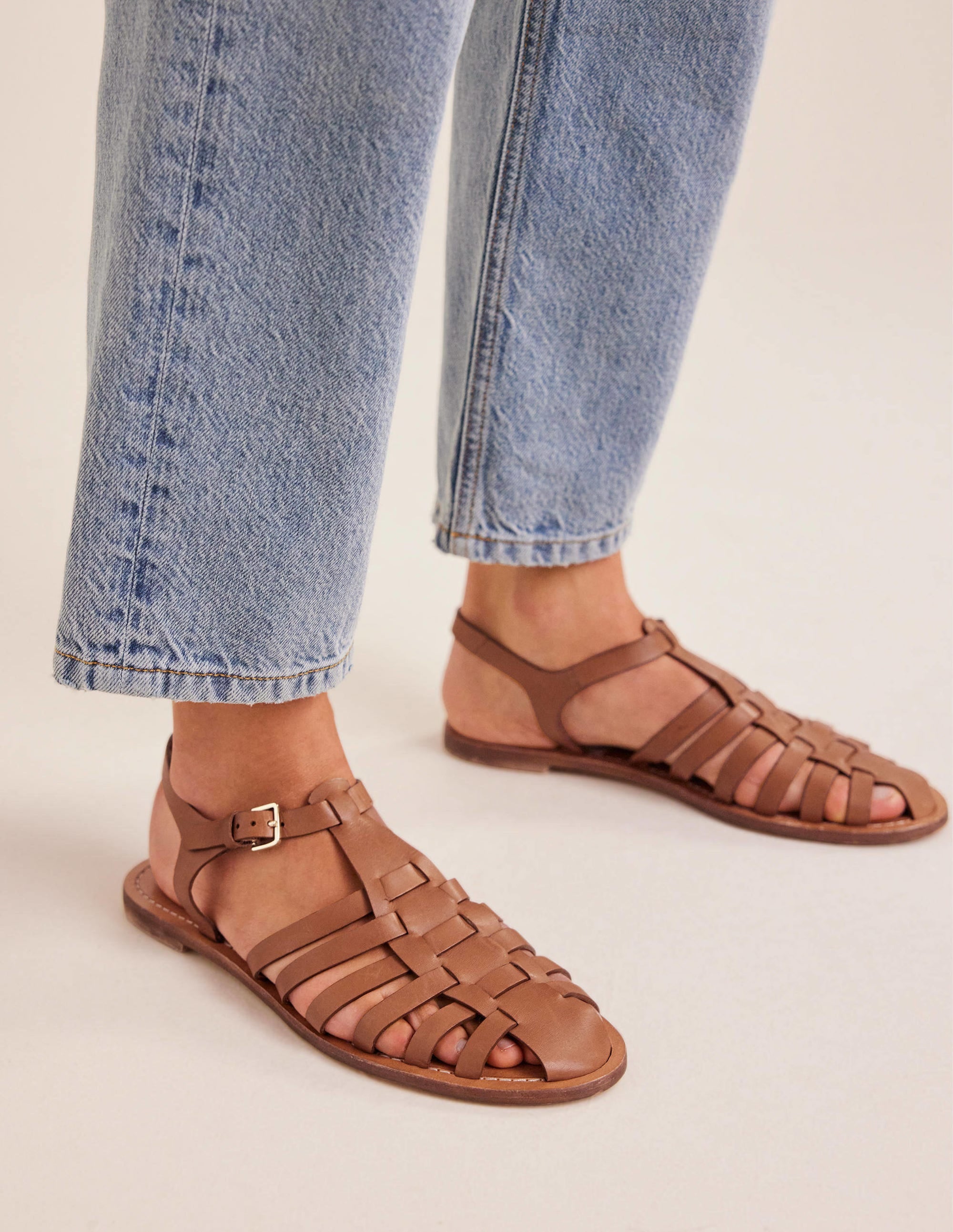 Traditional Fisherman Sandals-Tan - Image 1