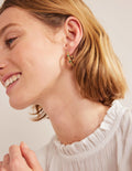 Small Beaded Hoops-Green