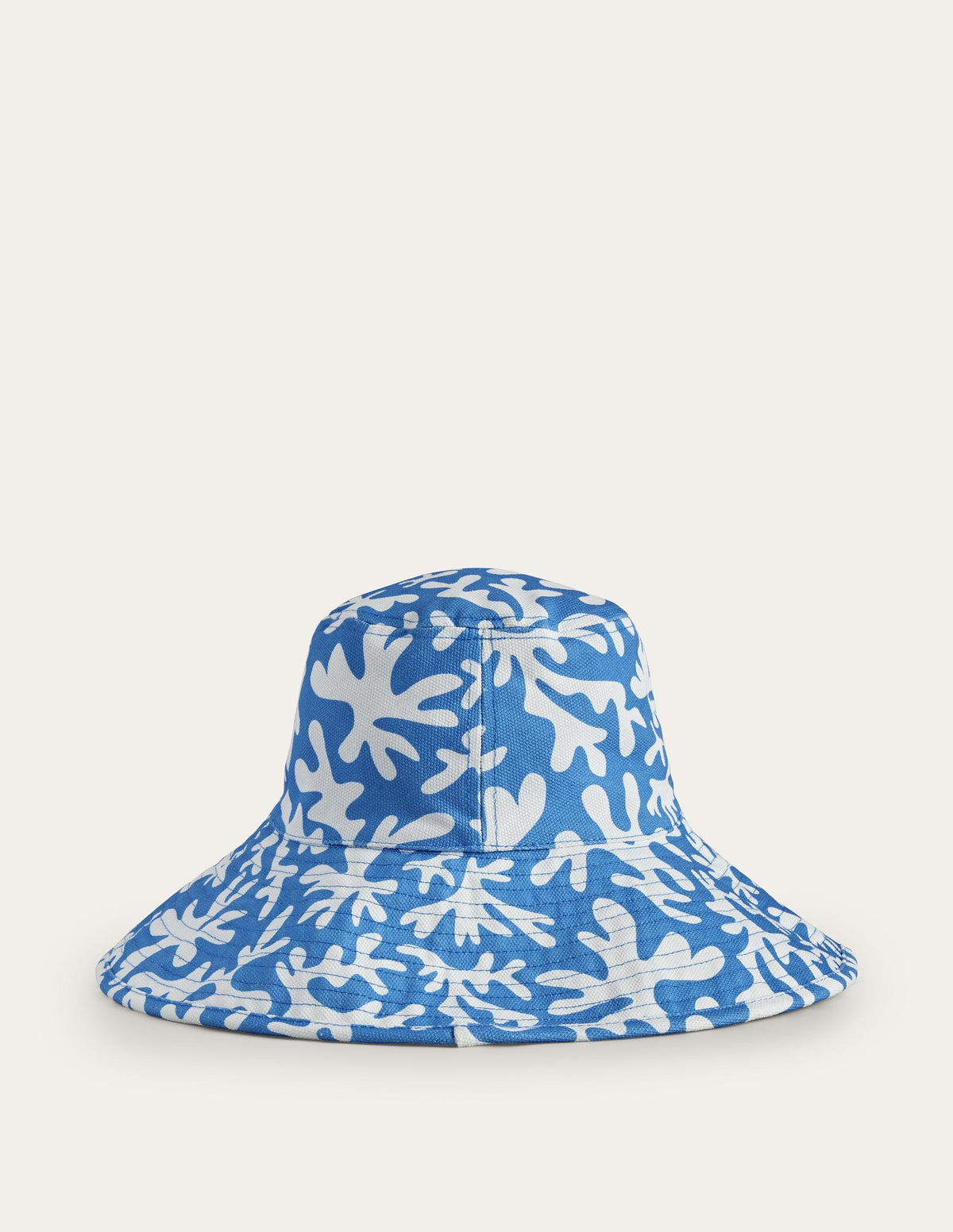 Printed Canvas Bucket Hat-Blue Coral - Image 3