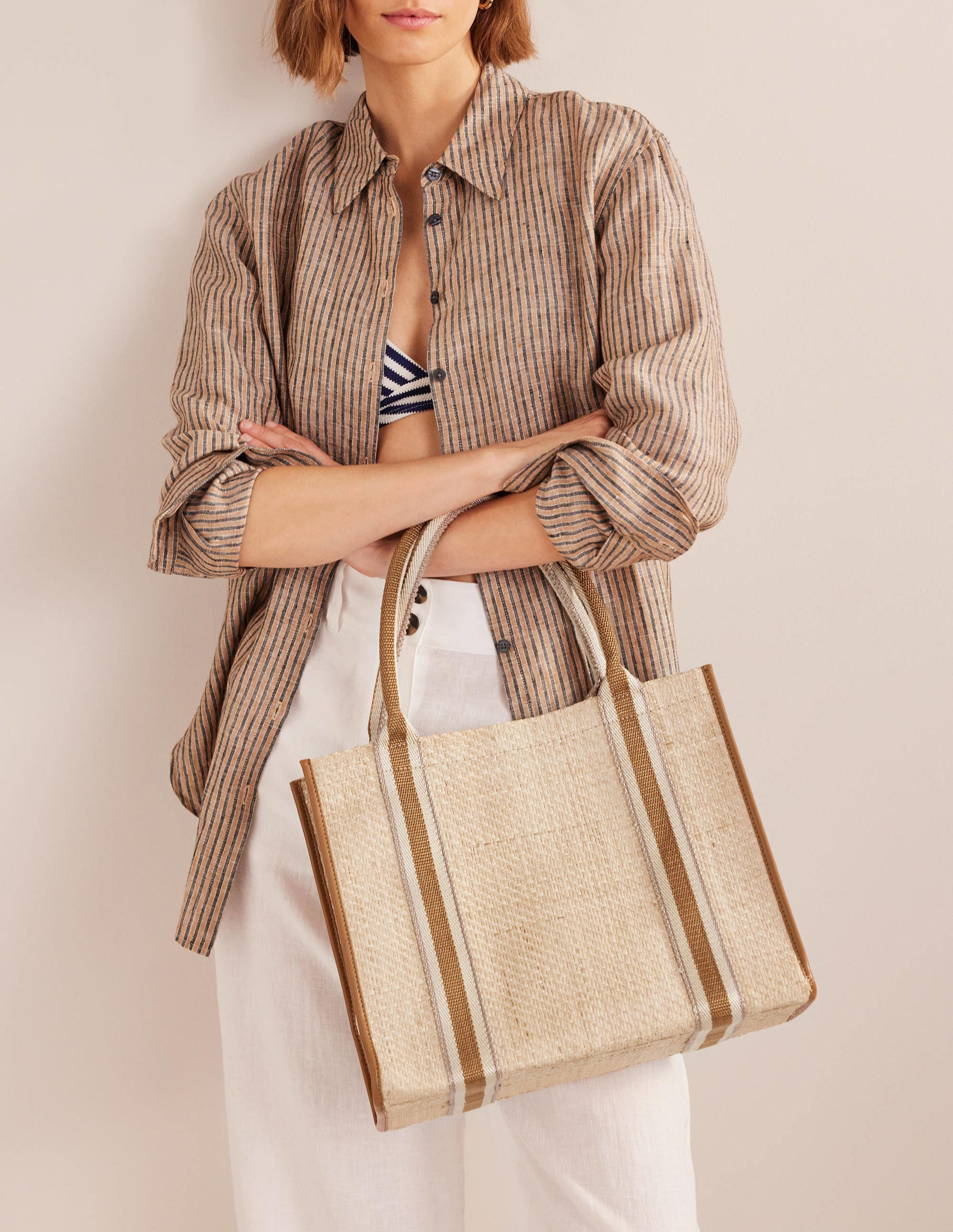 Raffia Tote Bag-Raffia - Image 2