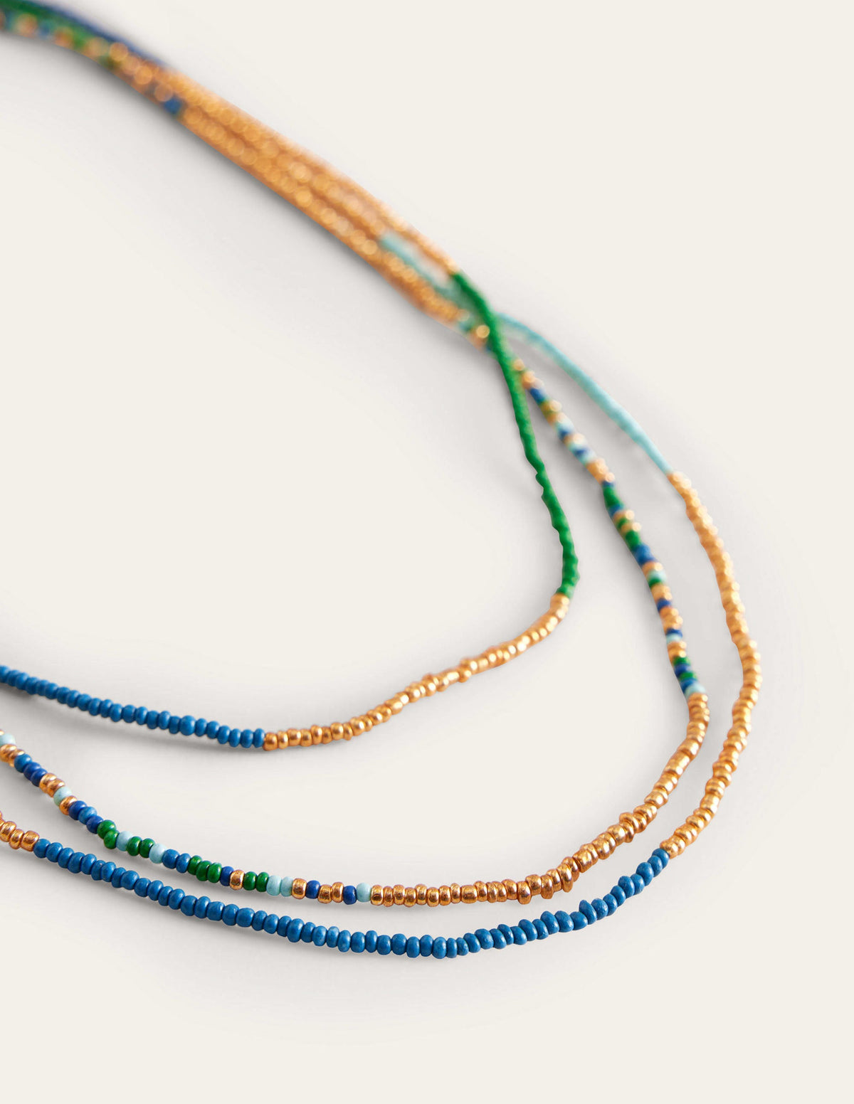 Beaded Necklace-Blue Multi - Image 3