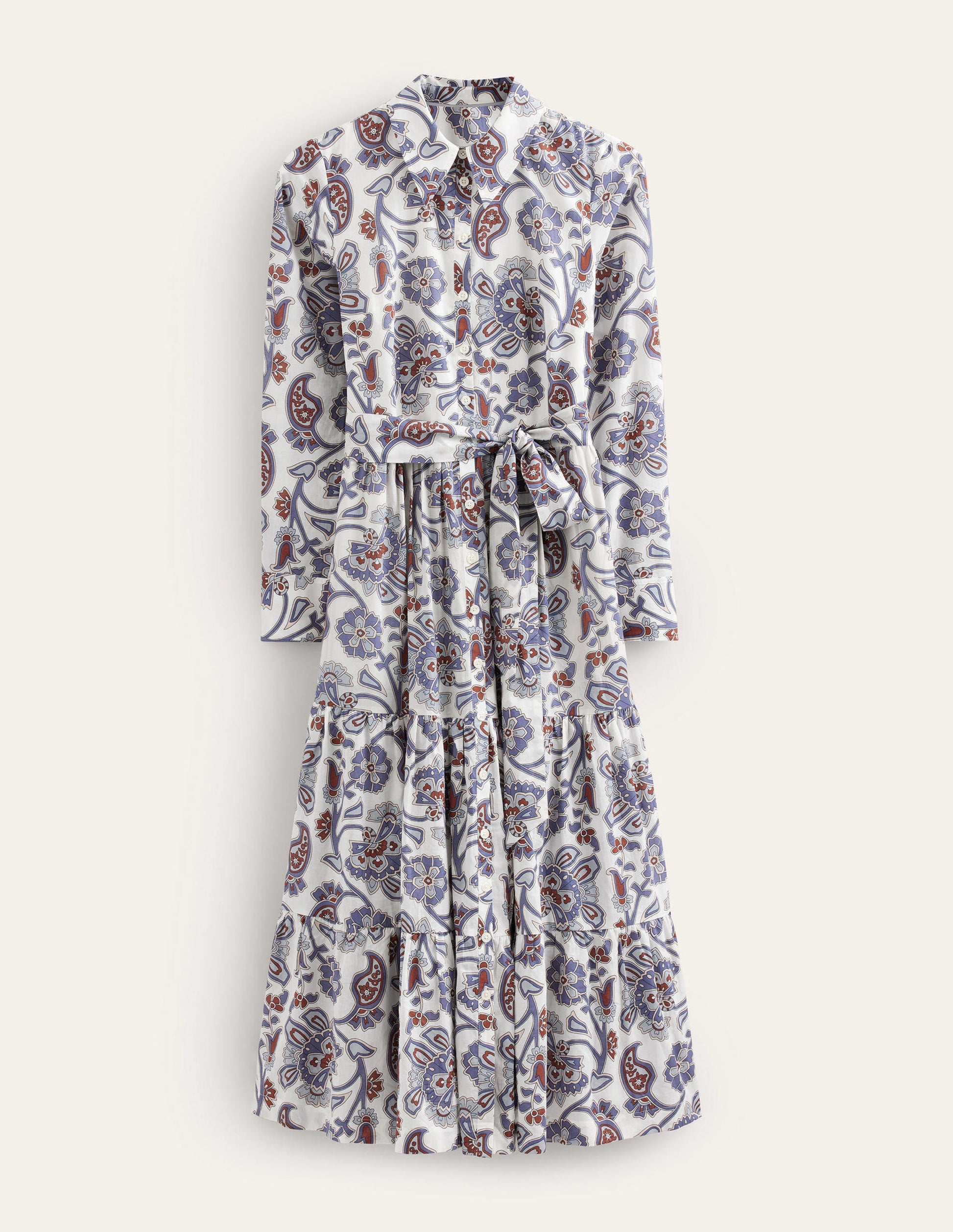 Flo Cotton Midi Shirt Dress-Nightshadow Blue-6