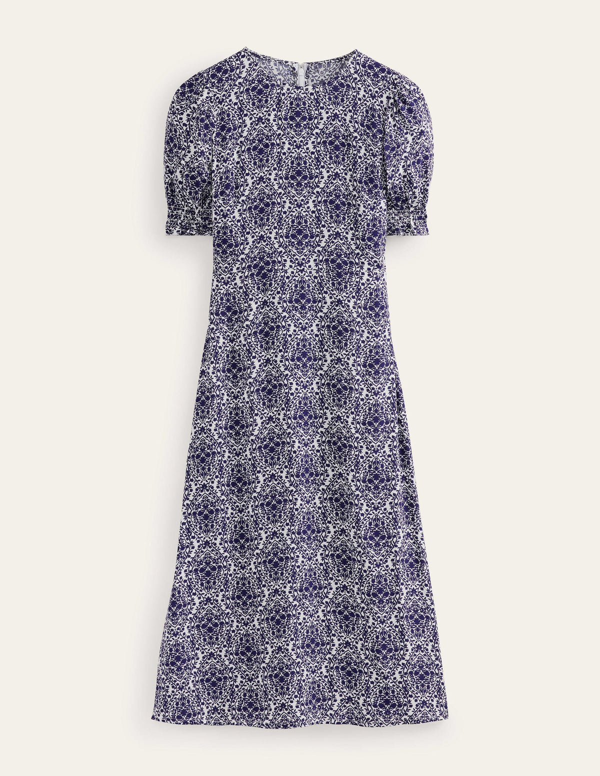 Corinne Midi Tea Dress-Prussian Blue, Vine Terrace-6