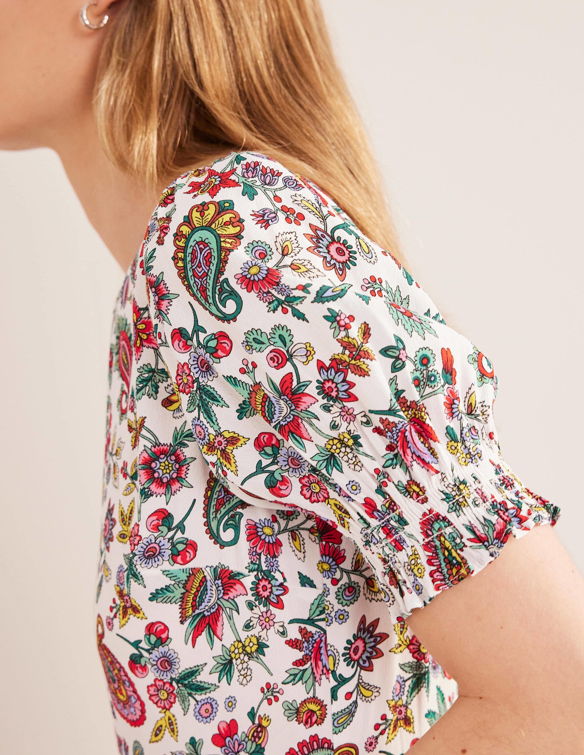 Corinne Midi Tea Dress-Multi, Dandelion Paisley - Image 2