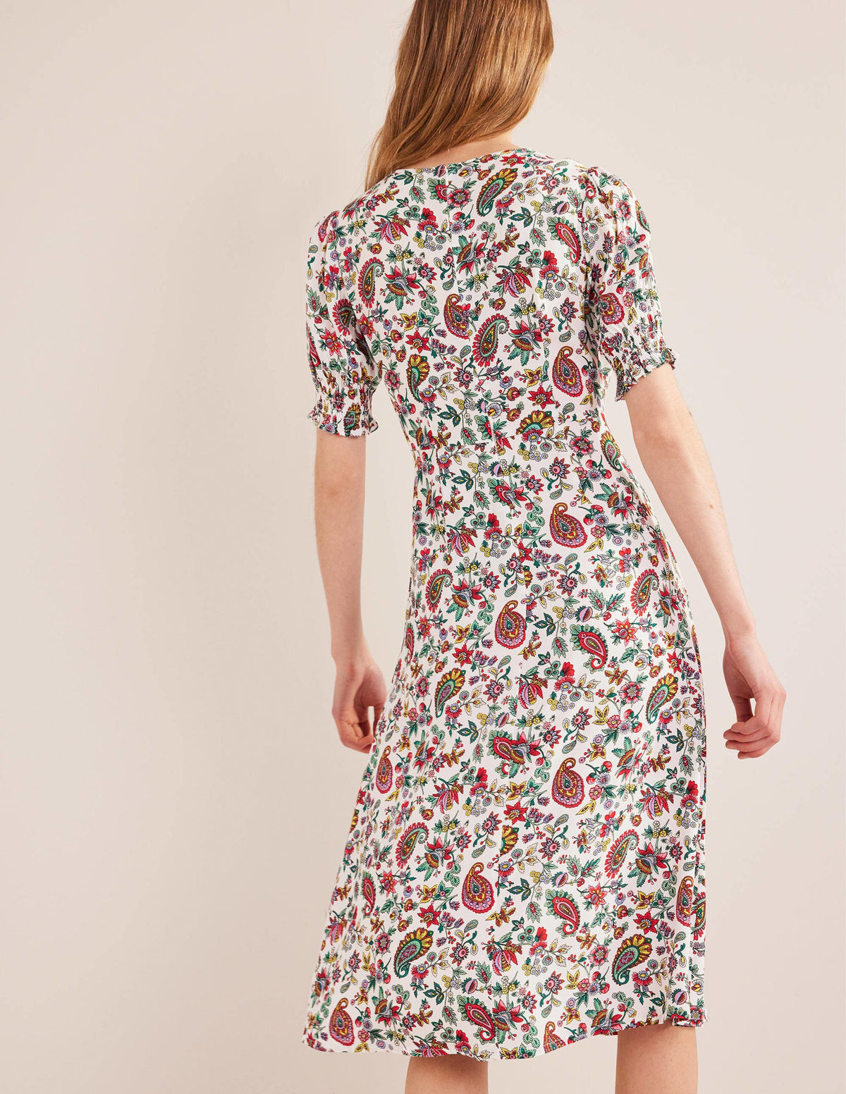 Corinne Midi Tea Dress-Multi, Dandelion Paisley - Image 3