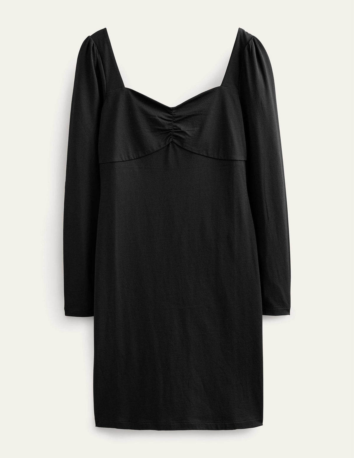 Sweetheart Jersey Mini Dress-Black - Image 6