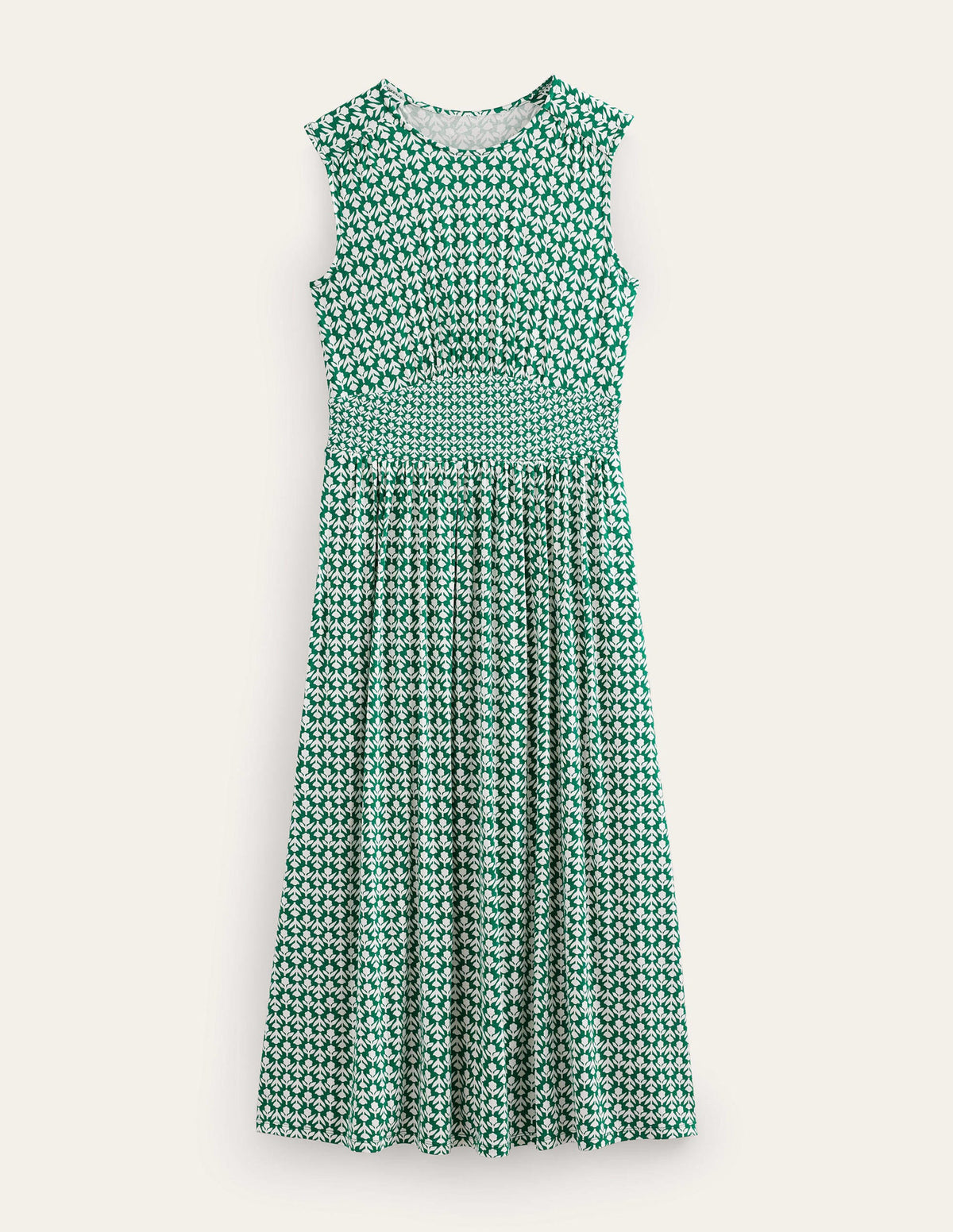 Thea Sleeveless Midi Dress-Bottle Green, Tulip Pop-5