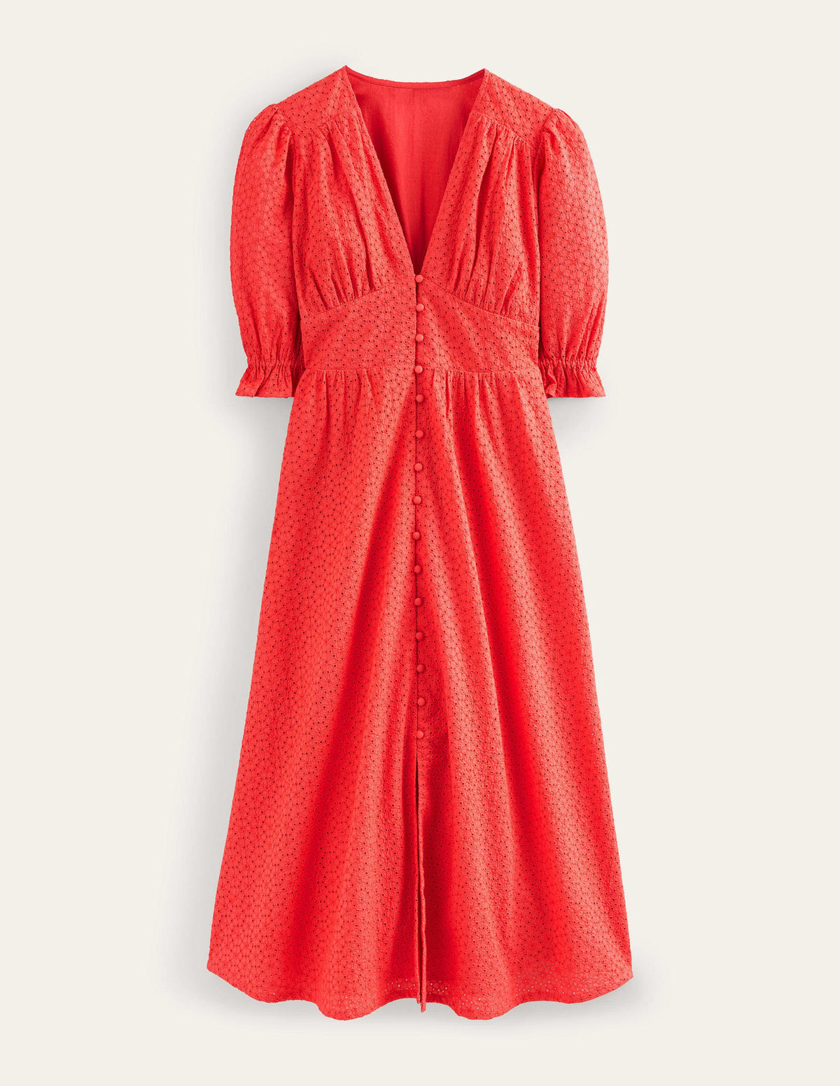 Broderie Midi Tea Dress-Jam - Image 6