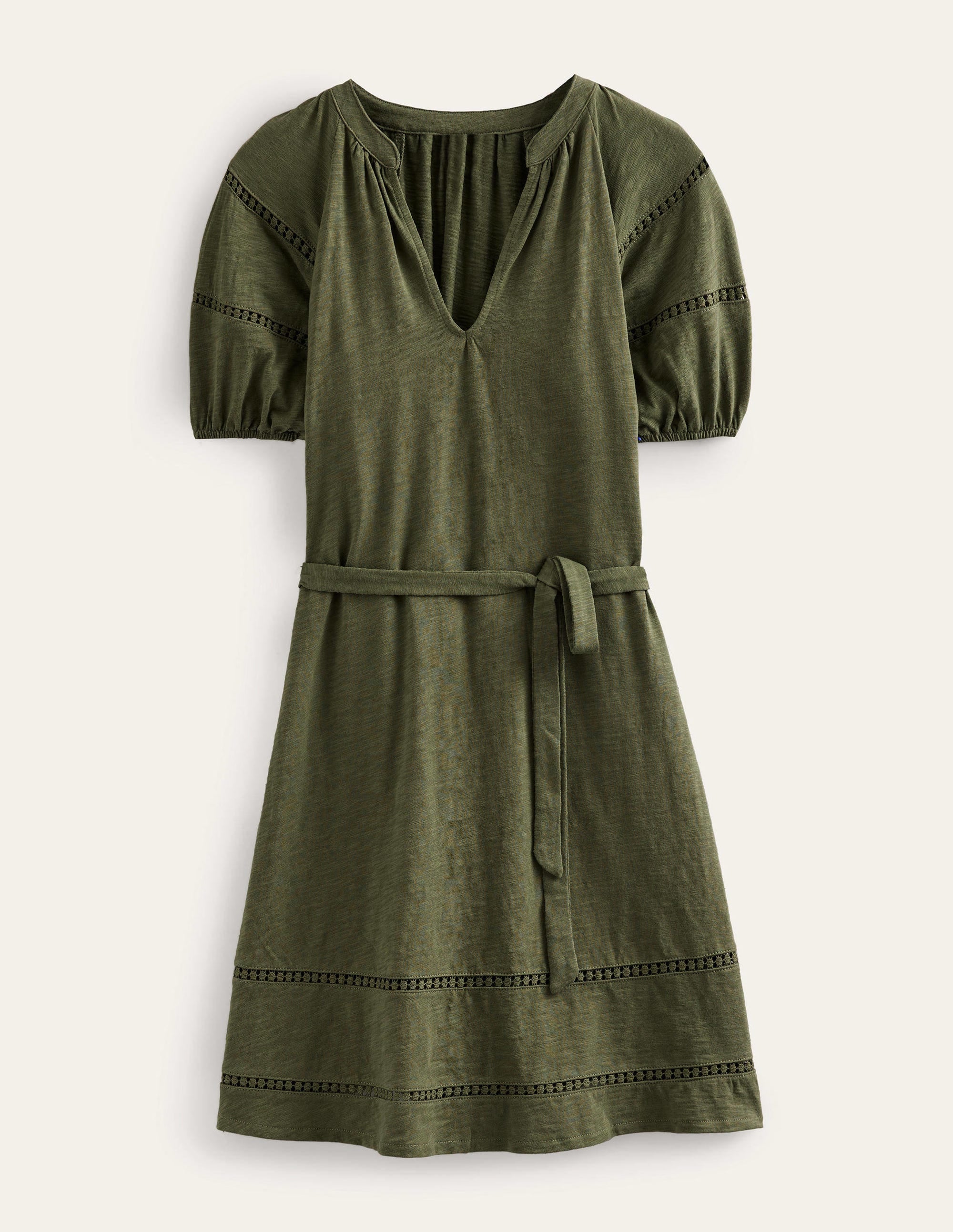 Trim Detail Jersey Dress-Spruce - Image 5