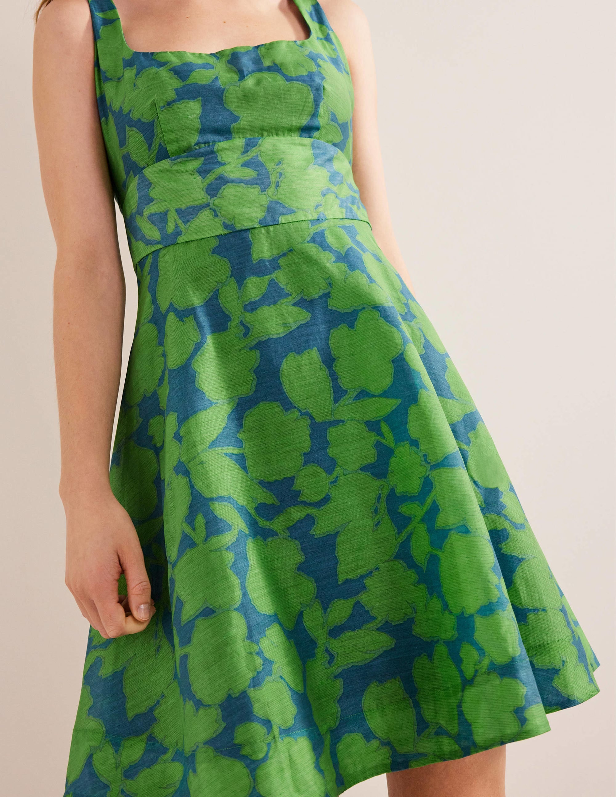 Organza Mini Dress-Jasmine Green, Windsor Bloom - Image 2