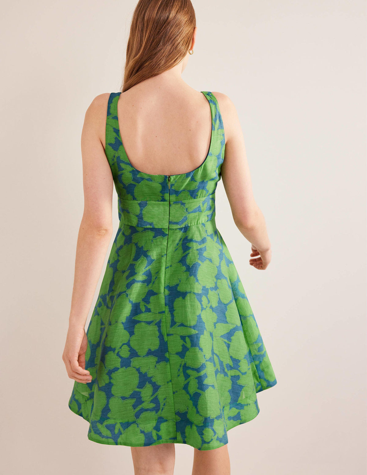 Organza Mini Dress-Jasmine Green, Windsor Bloom - Image 3