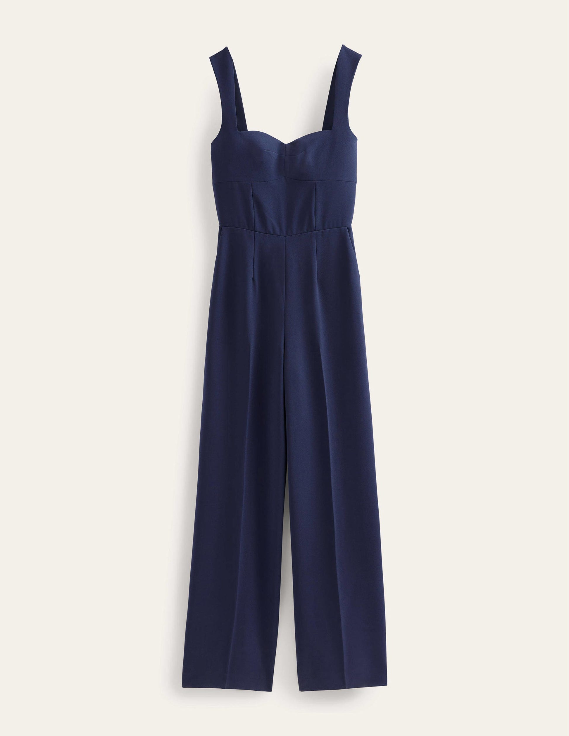 Sweetheart Wideleg Jumpsuit-Navy-5
