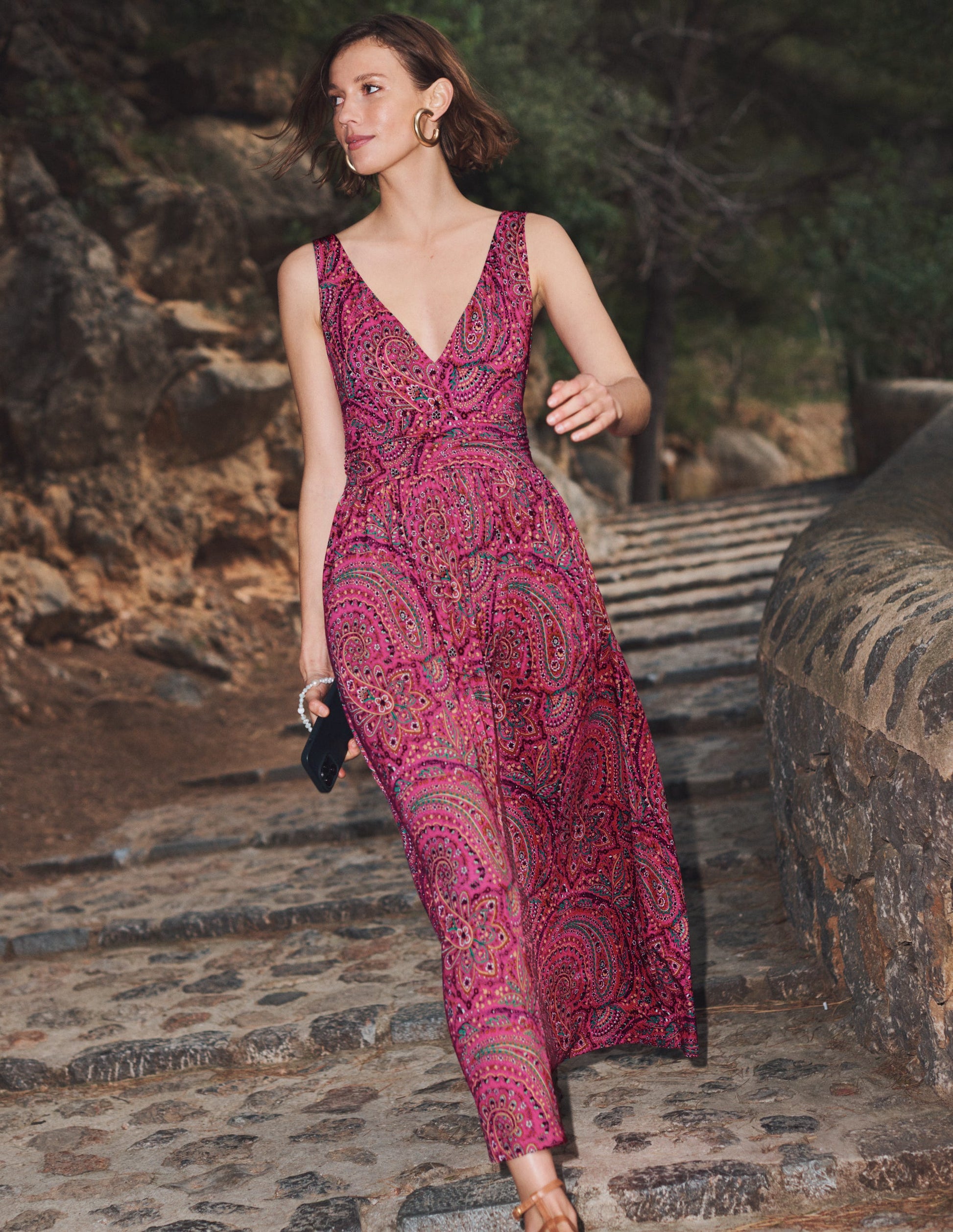 Sleeveless Jersey Maxi Dress-Ultra Pink, Palace-7