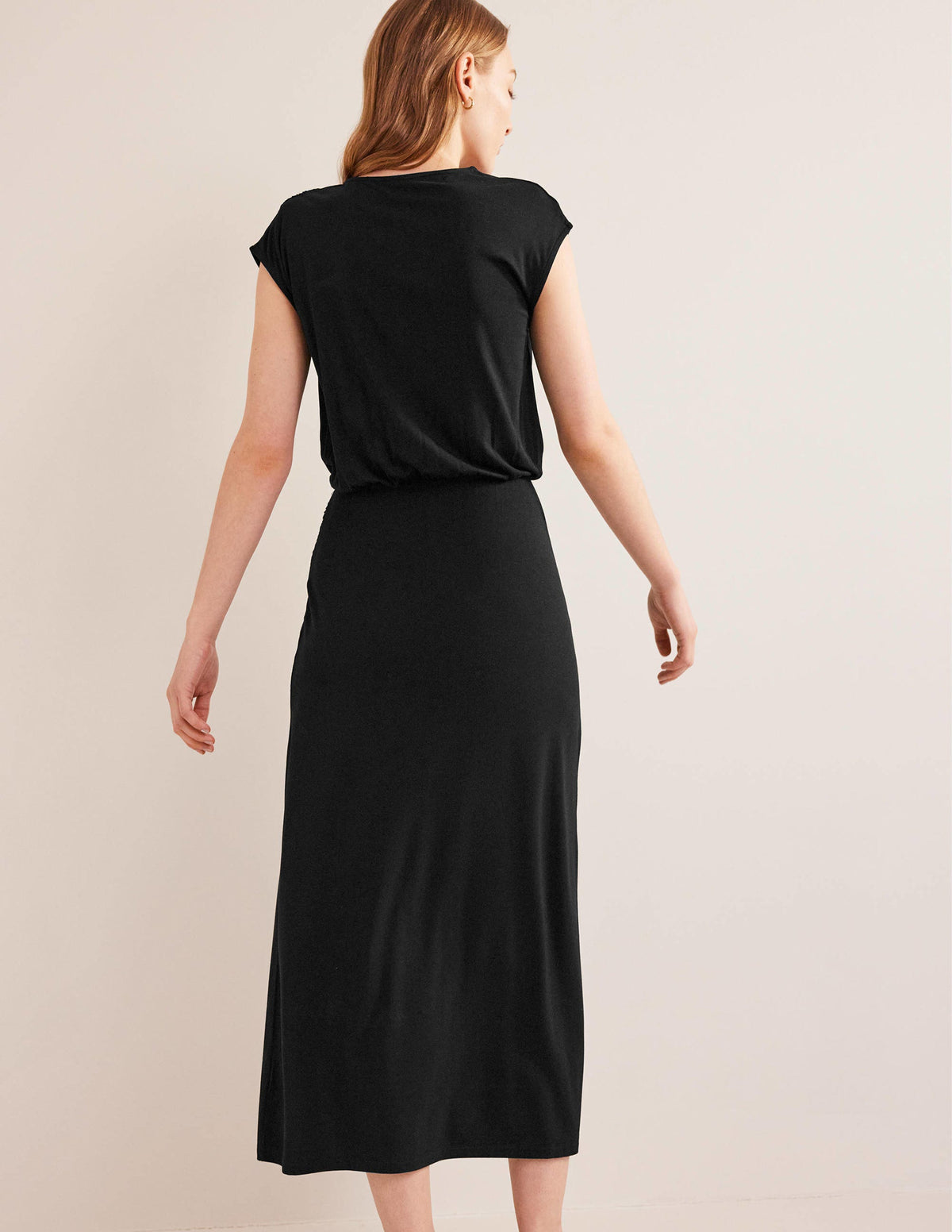 Column Jersey Maxi Dress-Black - Image 3