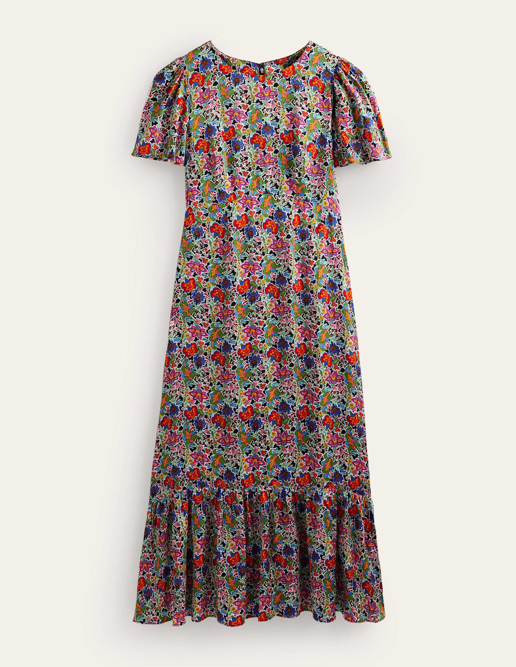 Tiered Flutter Tea Dress-Multi, Carnation Garden - Image 6