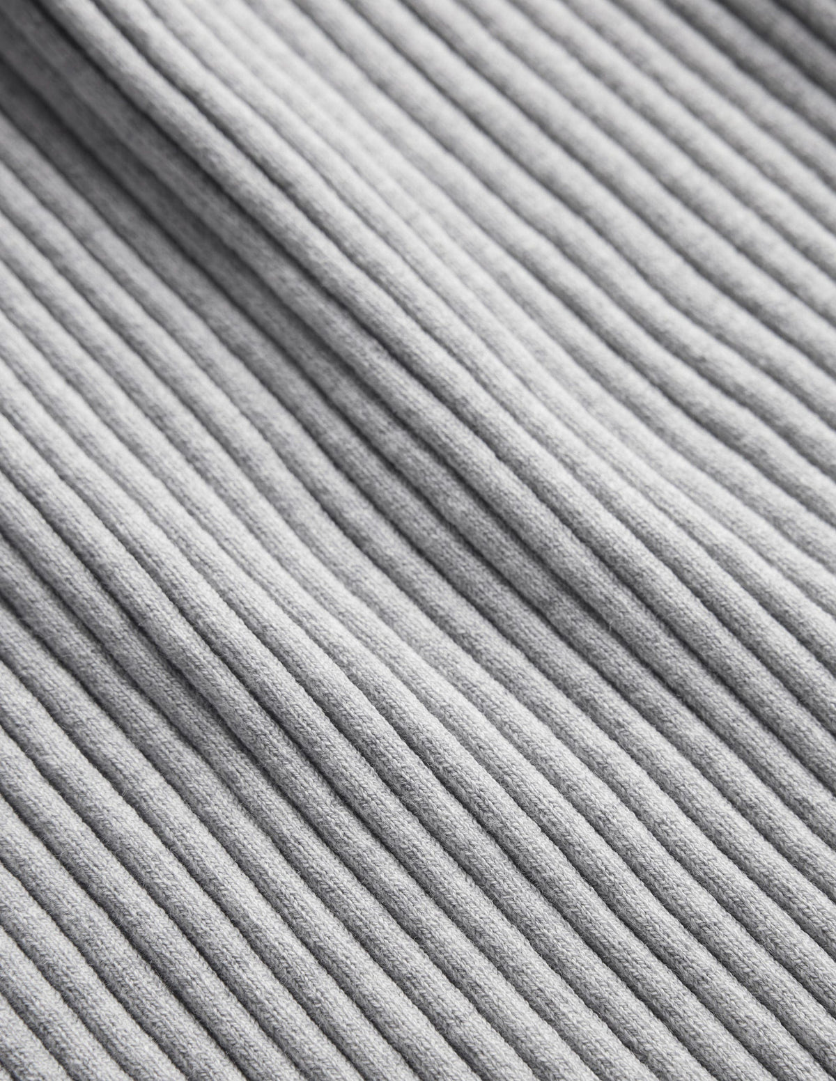 Ribbed Vest Top-Pale Grey Melange - Image 5