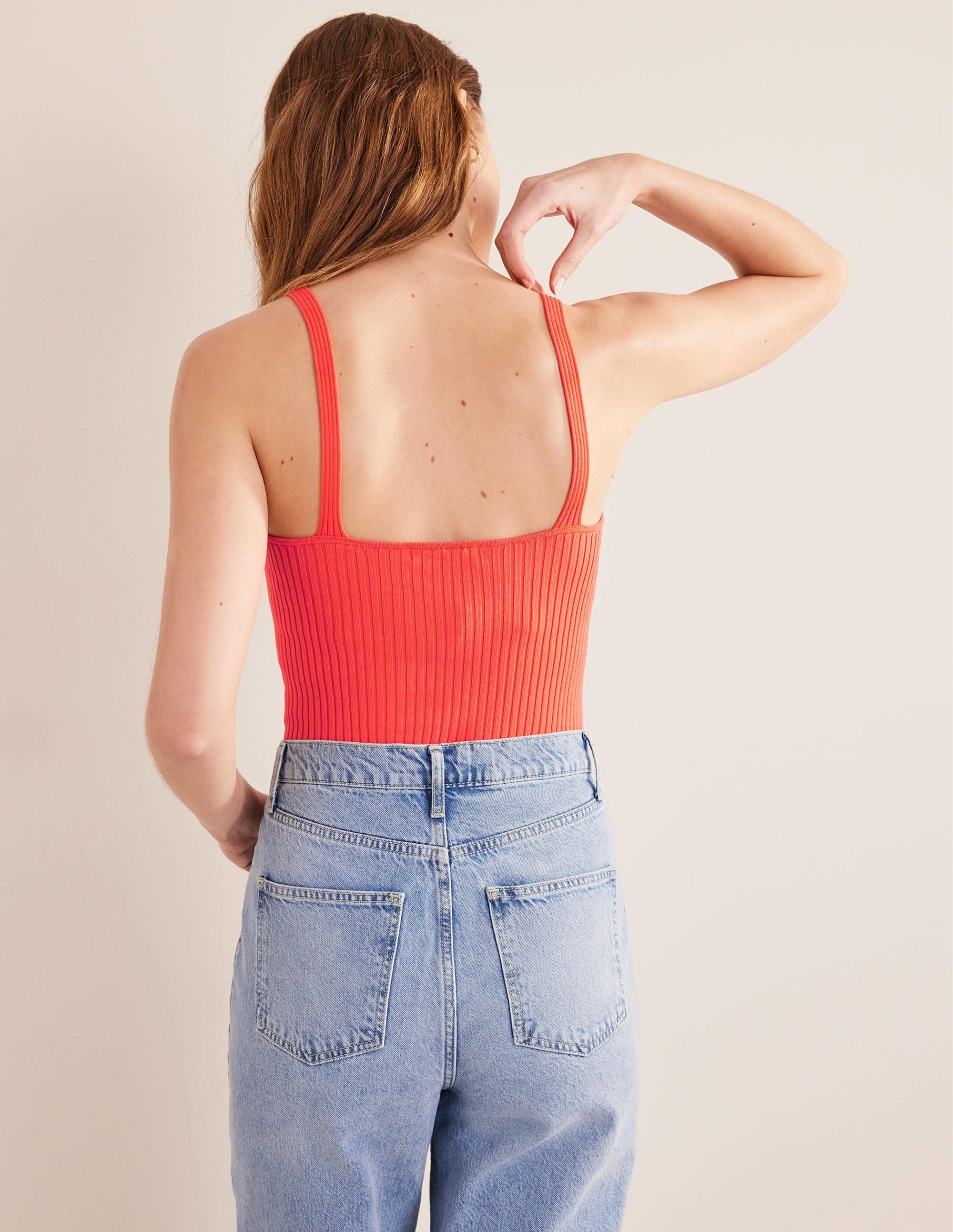 Ribbed Vest Top-Watermelon Punch - Image 3