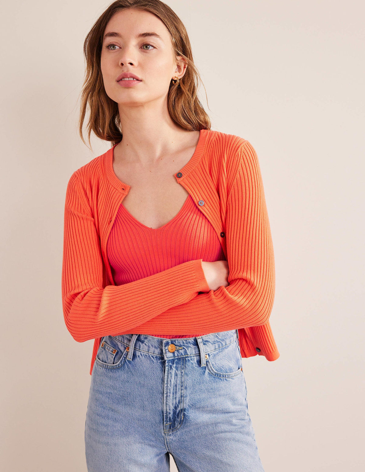 Ribbed Vest Top-Watermelon Punch - Image 4