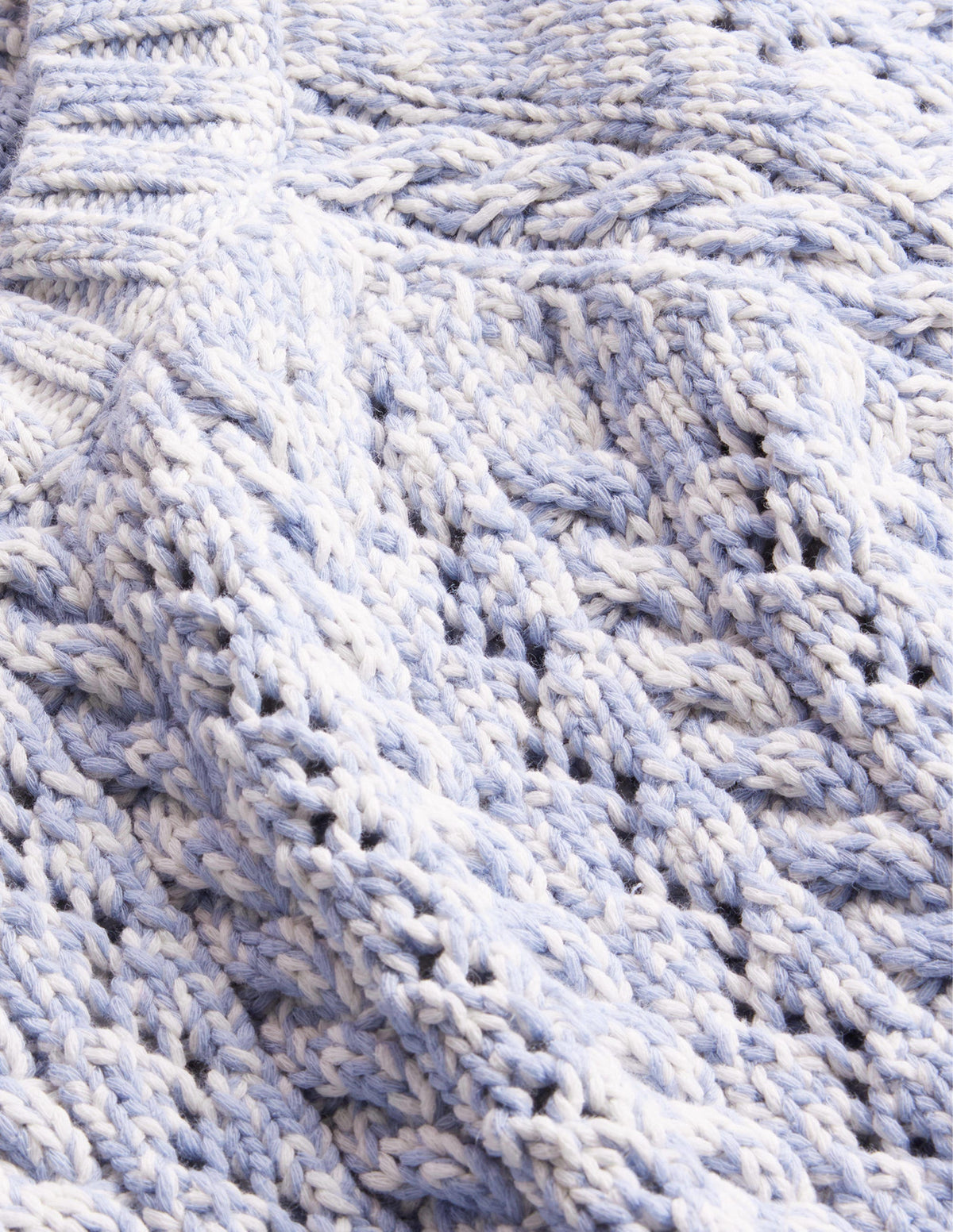 Marled Cable Sweater-Blue Blizzard, Ivory Marl - Image 6