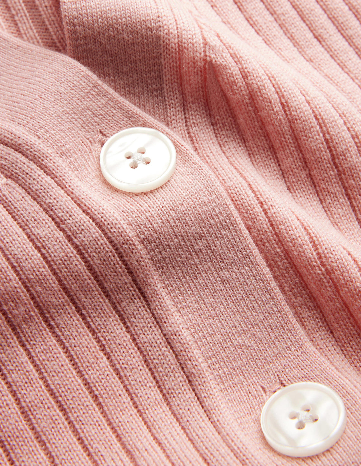 Ribbed Merino V Cardigan-Chalk Pink-6