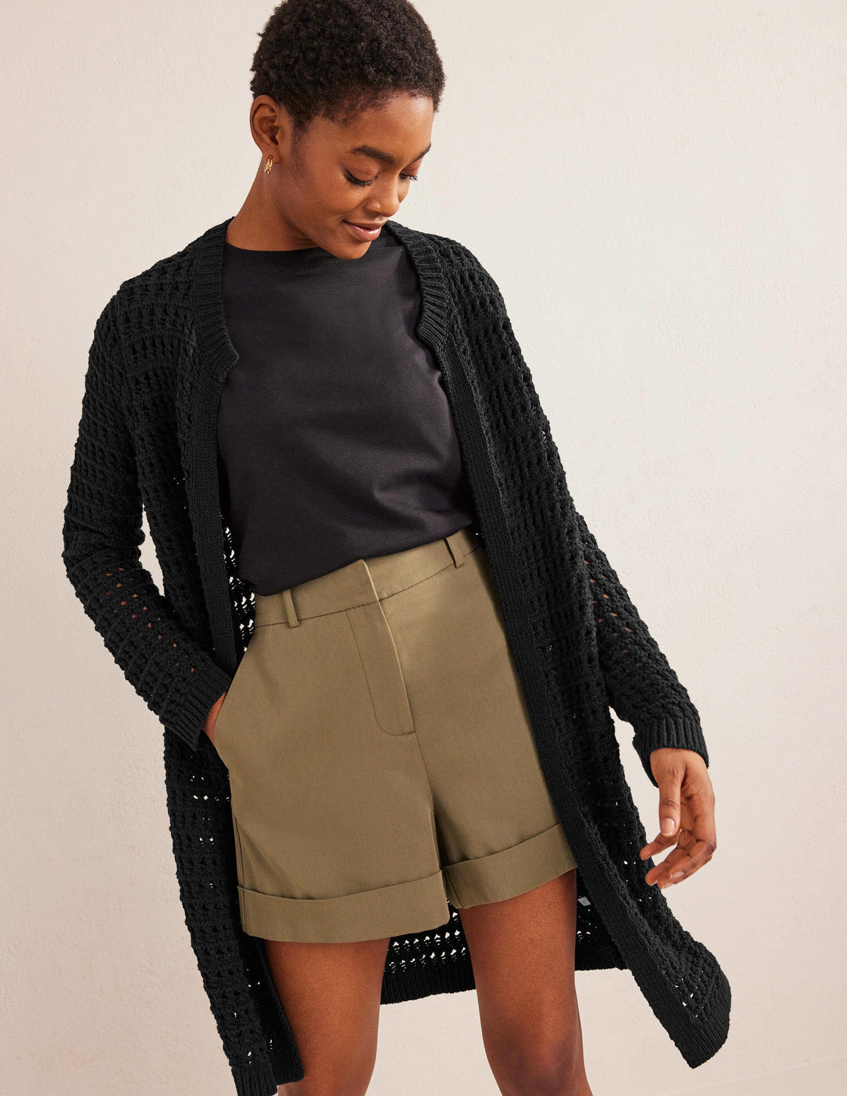 Crochet Coatigan-Black-1