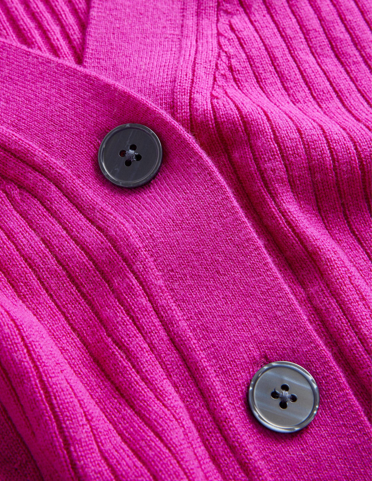 Merino Cropped RIb Cardigan-Rose Violet - Image 8