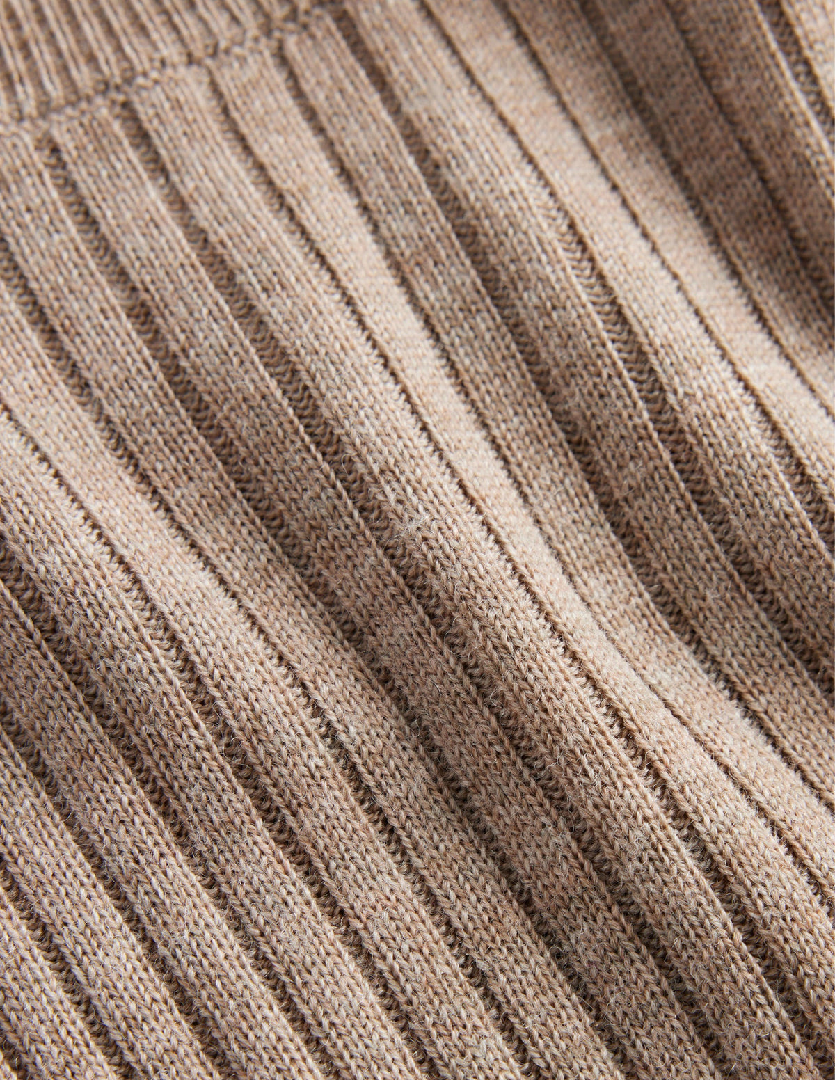 Ribbed Merino Jumper-Dark Mink Melange - Image 6