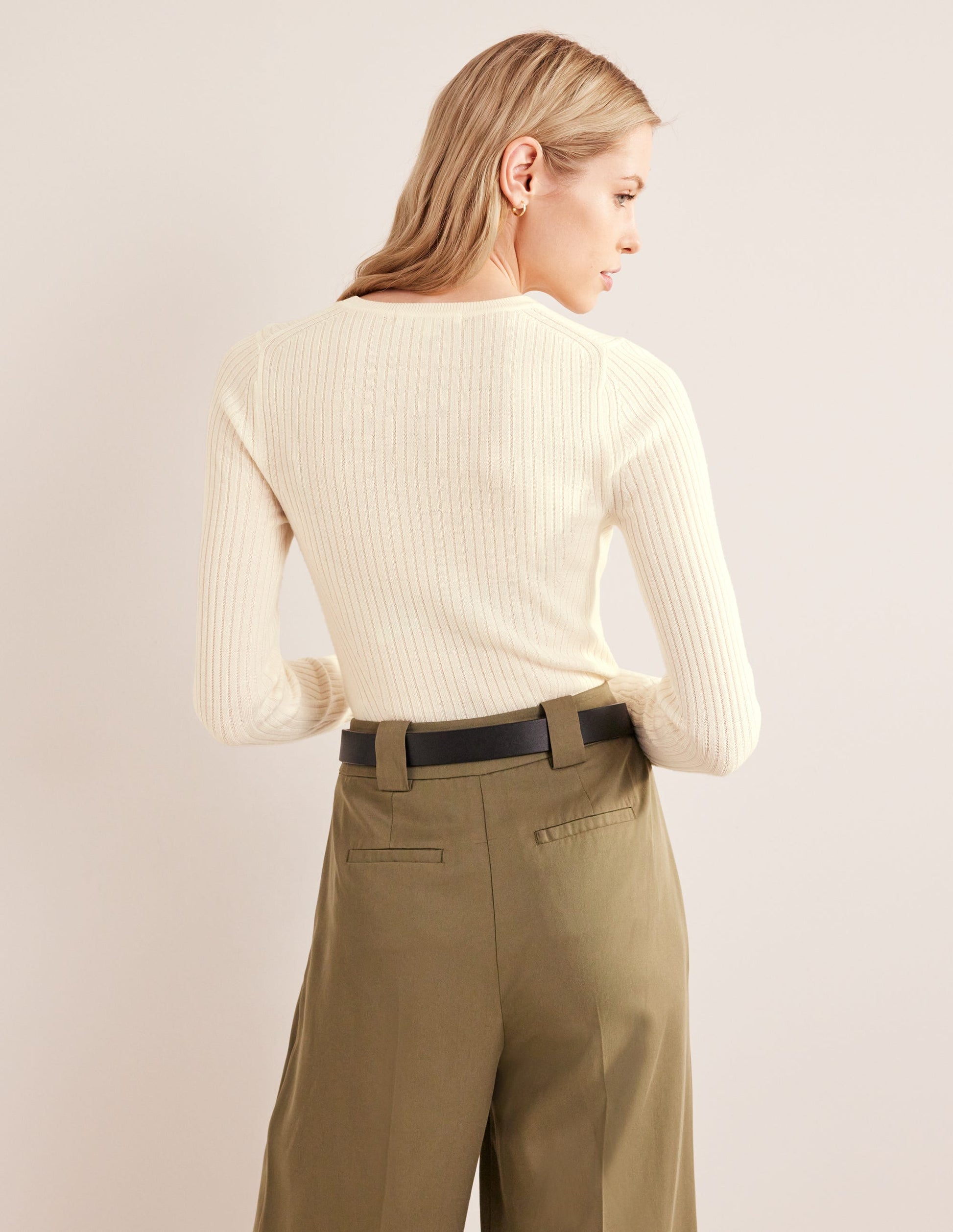 Ribbed Merino Jumper-Pisatchio Shell-3