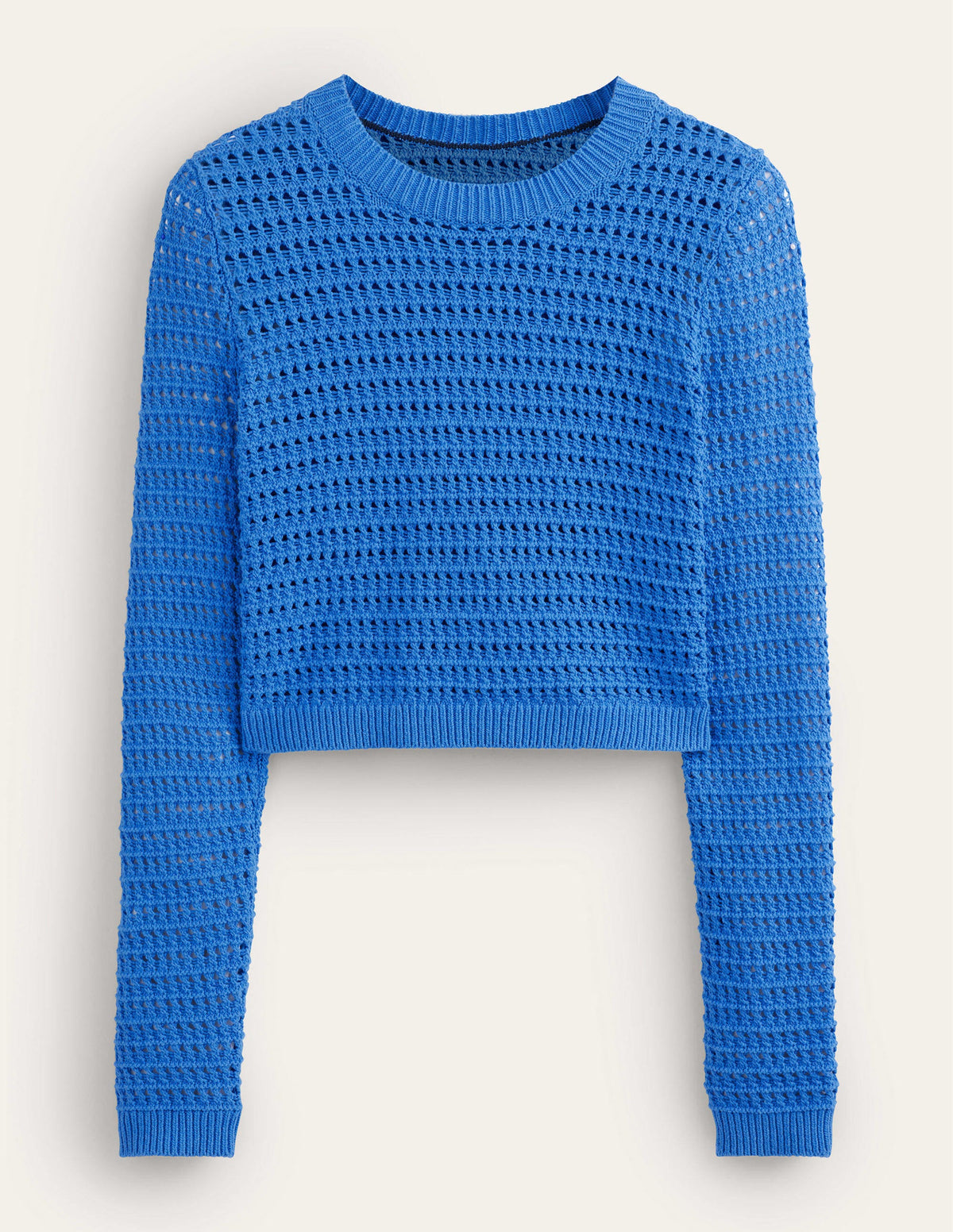 Cropped Crochet Sweater-Nebulus Blue-5