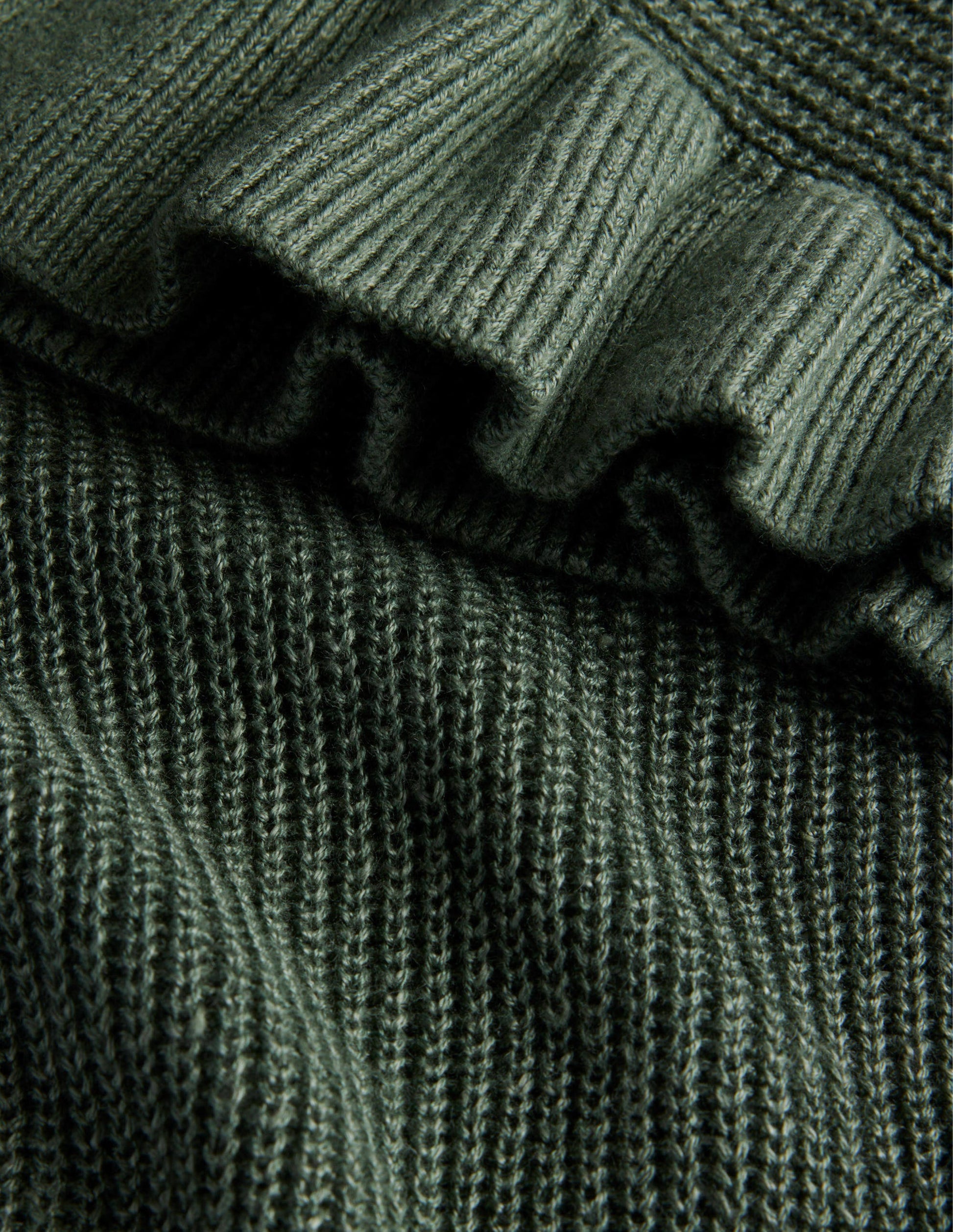 Ribbed Frill Linen Vest-Alder-6