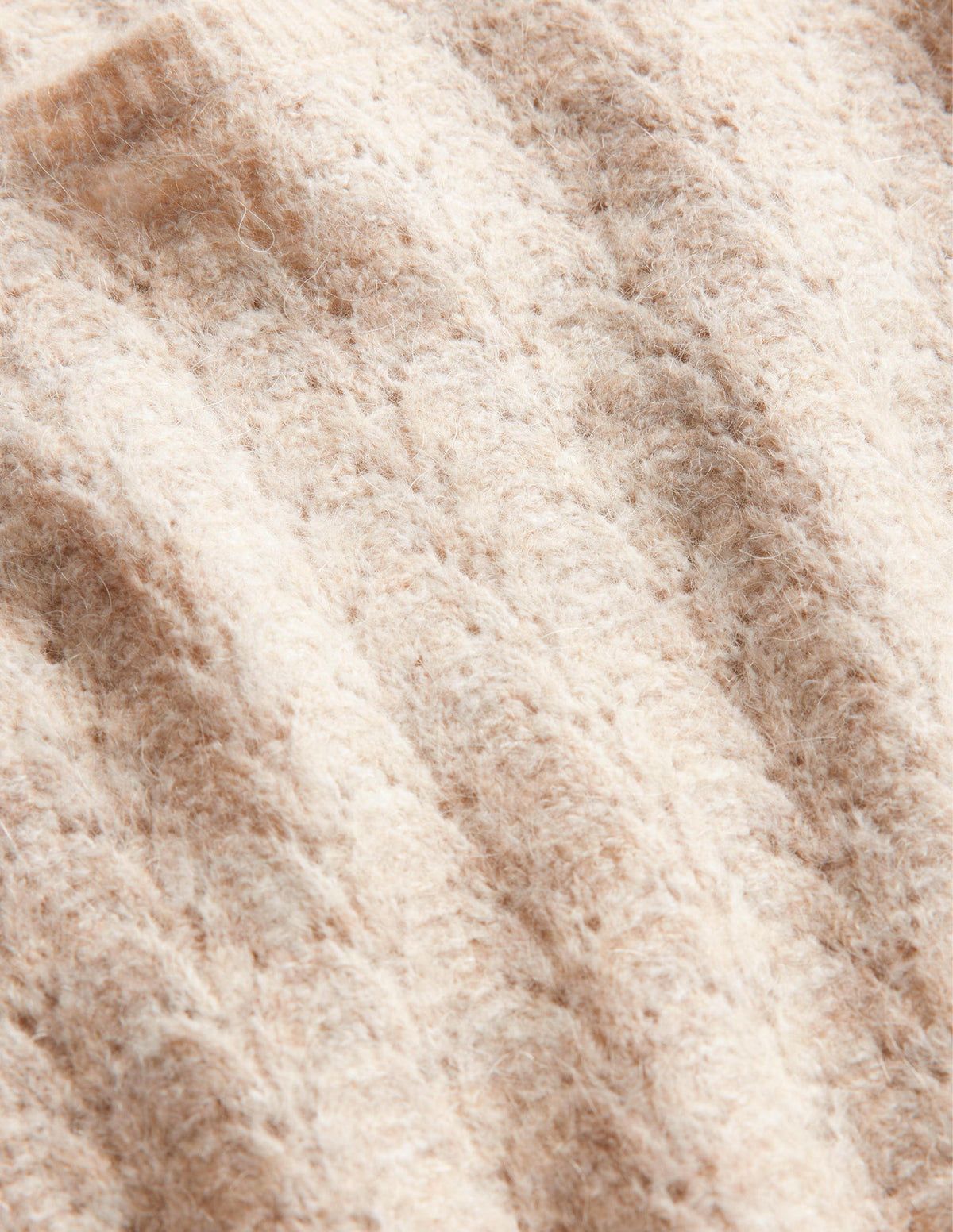 Fluffy Pointelle Sweater-Oatmeal Melange - Image 7