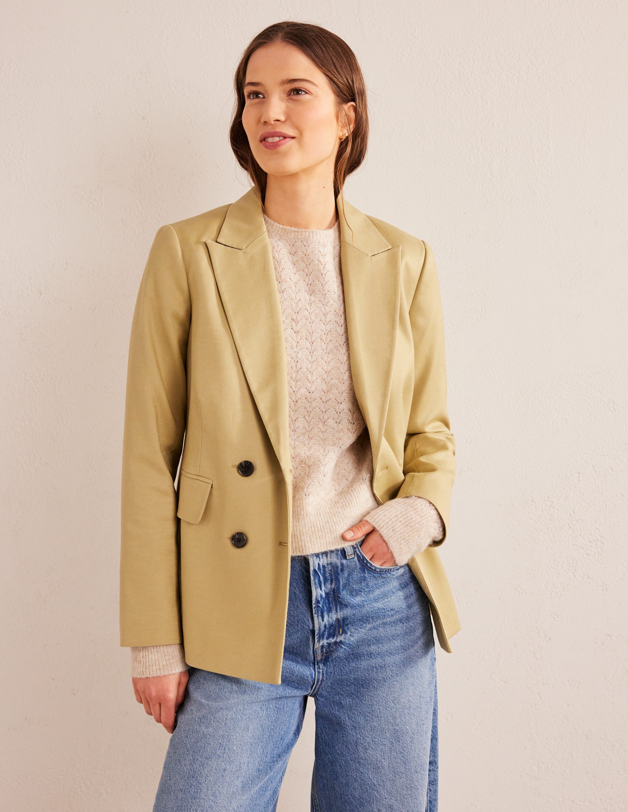 Fluffy Pointelle Sweater-Oatmeal Melange - Image 5