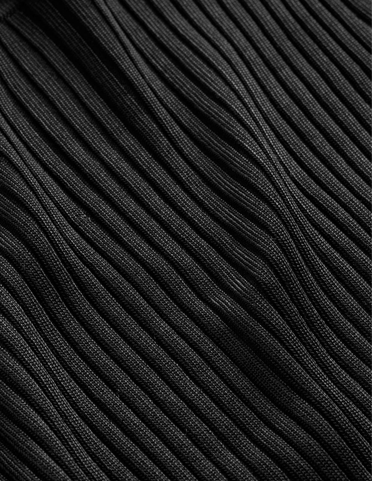 Ribbed Slash Neck Sweater-Black - Image 6
